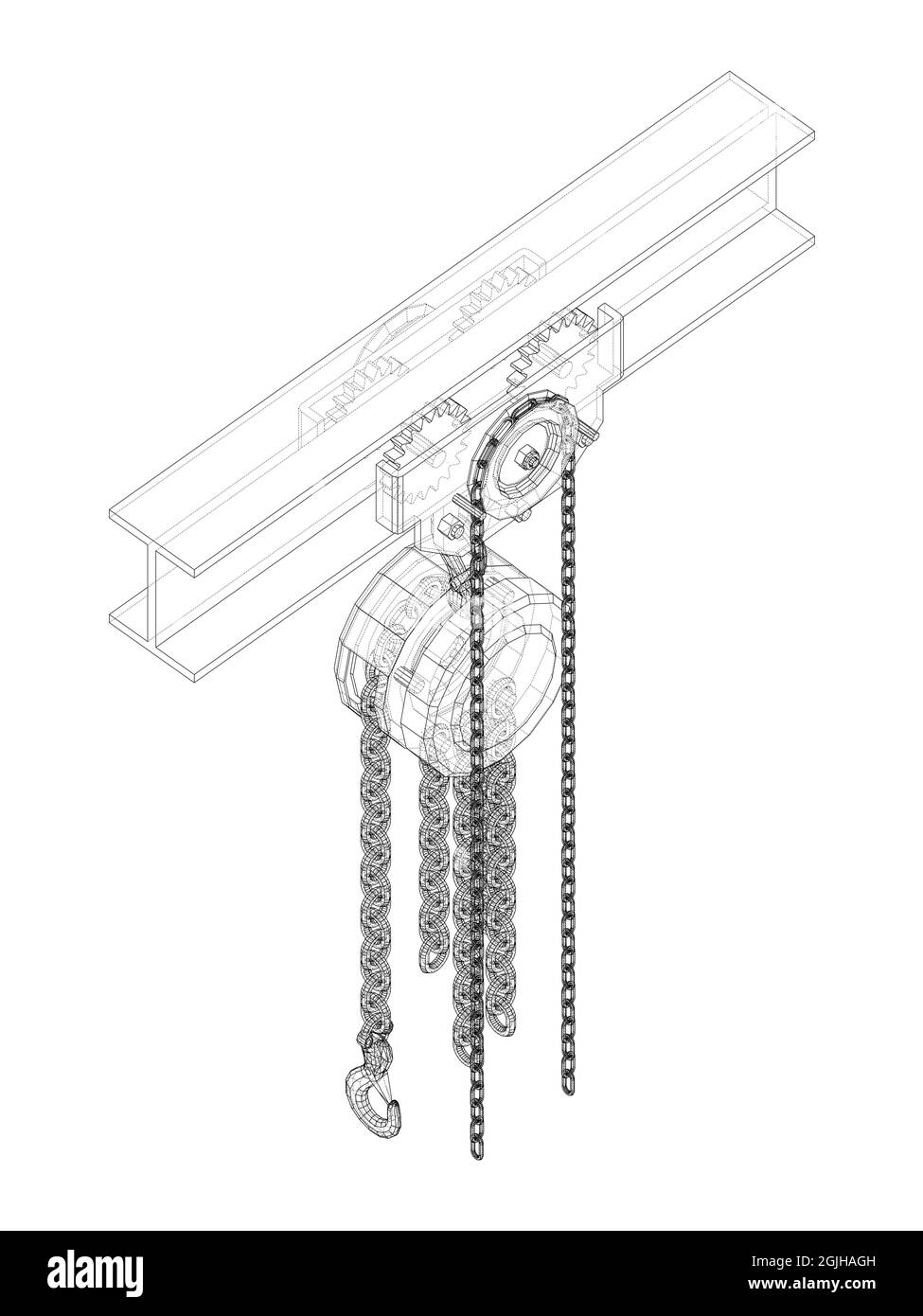 A Hoist on the beam. Vector Stock Vector Image & Art Alamy