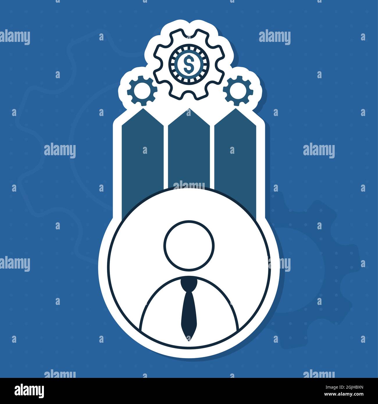 gears wheels and businessman avatar Stock Vector Image & Art - Alamy