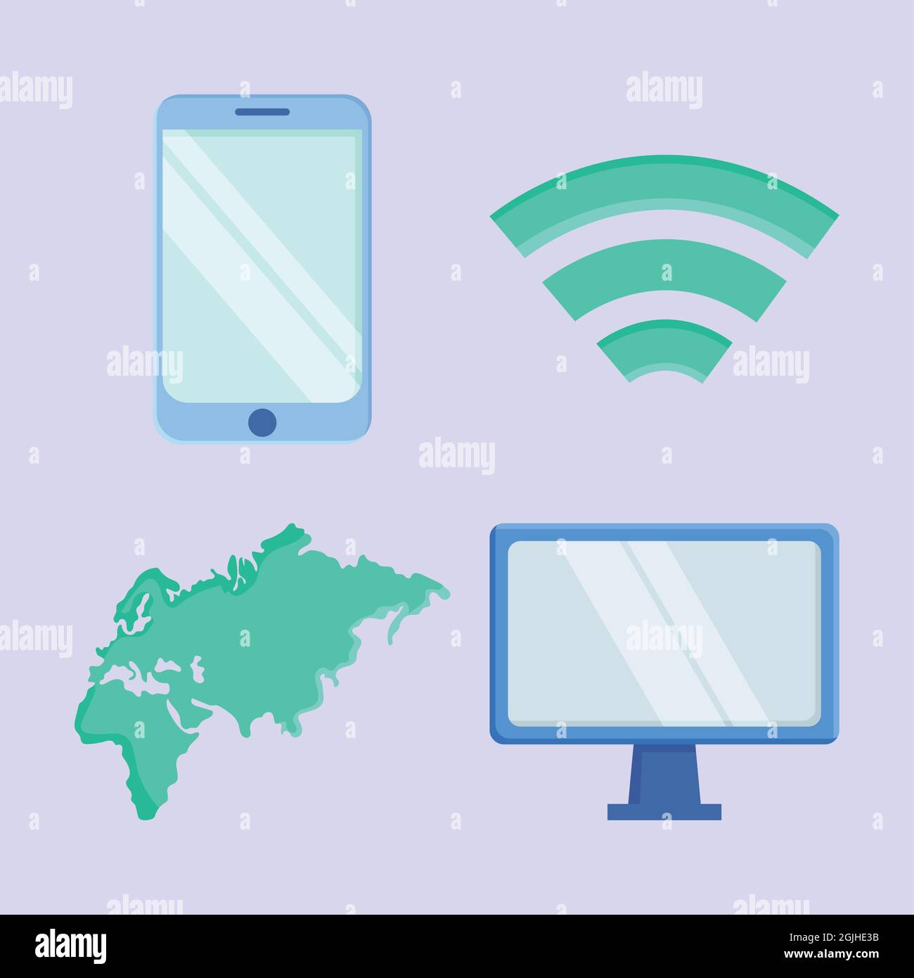 devices and connectivity icon set Stock Vector Image & Art - Alamy