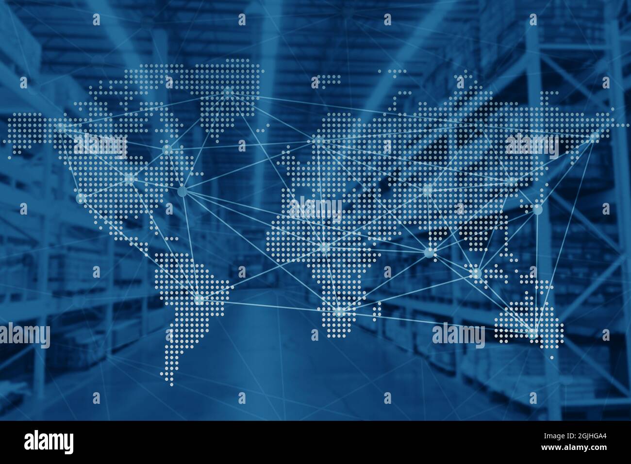 International shipping products distribution from world warehouse