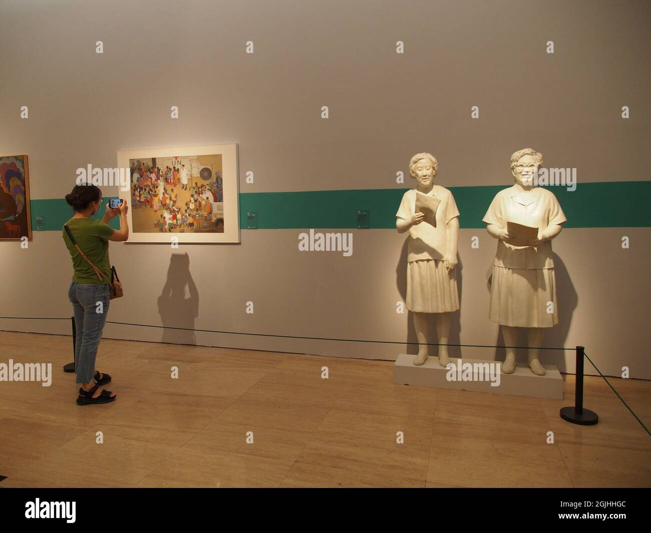 BEIJING, CHINA - SEPTEMBER 10, 2021 - A visitor views the "One Dream