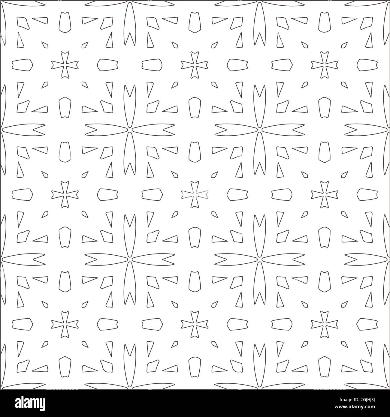 Vector pattern with symmetrical elements . Repeating geometric tiles ...