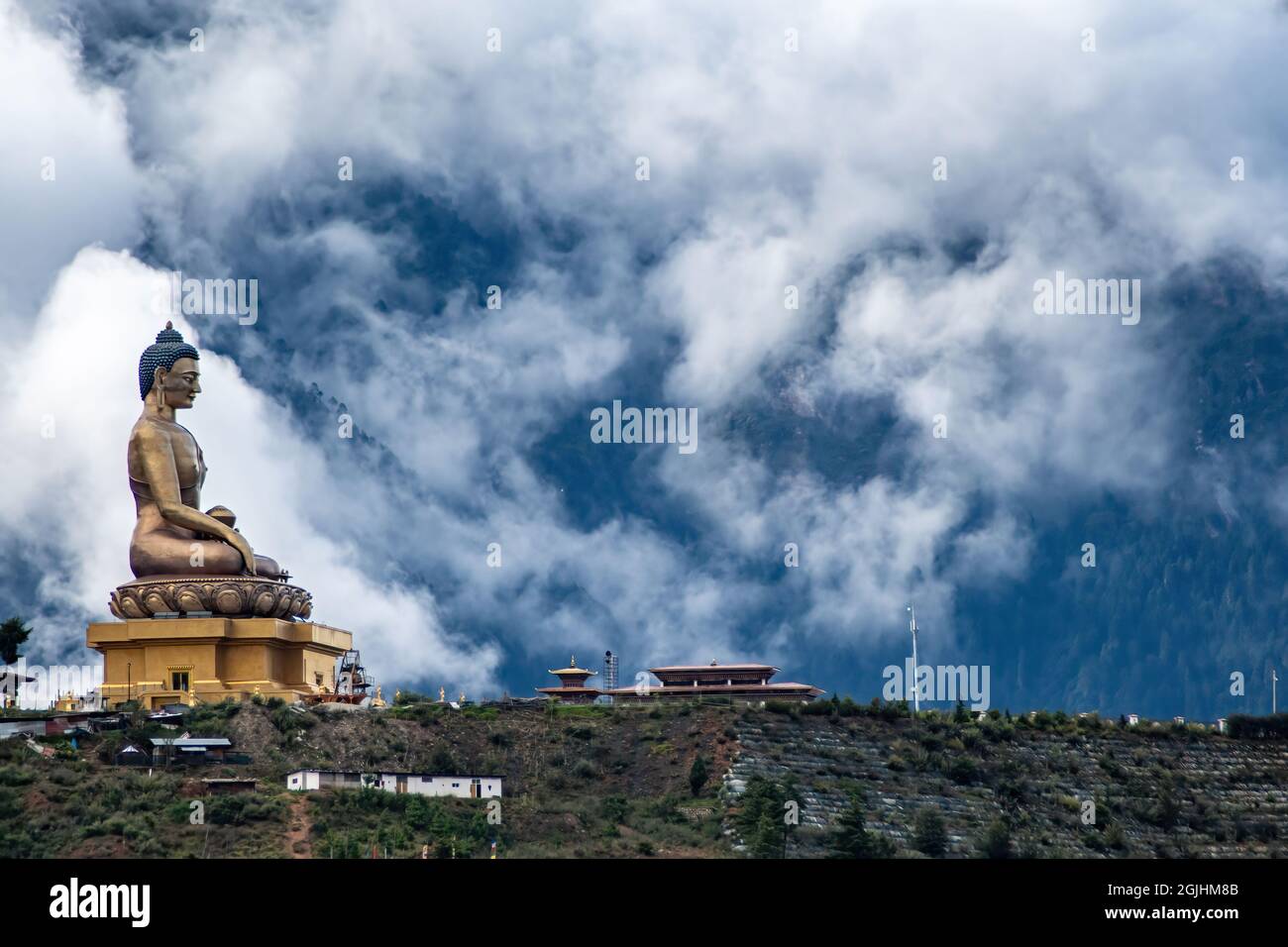 Statue of tallest sitting Lord Buddha in Bhutan Stock Photo Alamy