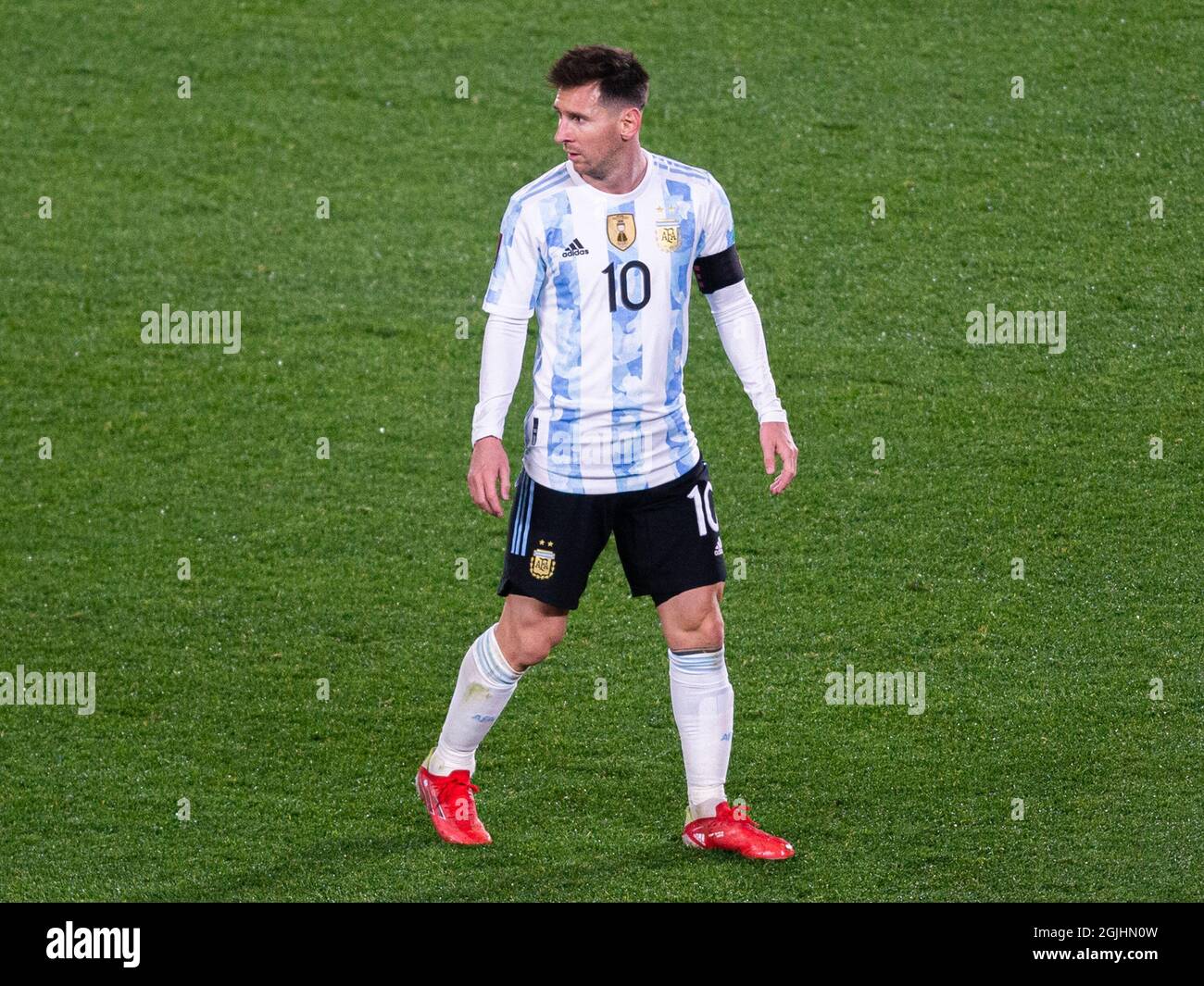 Buenos Aires, Argentina - 14 Oct 2021, Lionel Messi seen during the FIFA  World Cup Qatar 2022 Qualifiers match between Argentina and Peru at El  Monumental. Final score; Argentina 1:0 Peru. (Photo