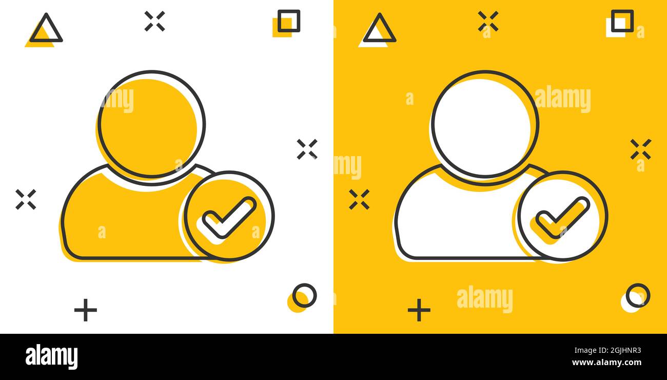 Login icon in comic style. People secure access cartoon vector ...