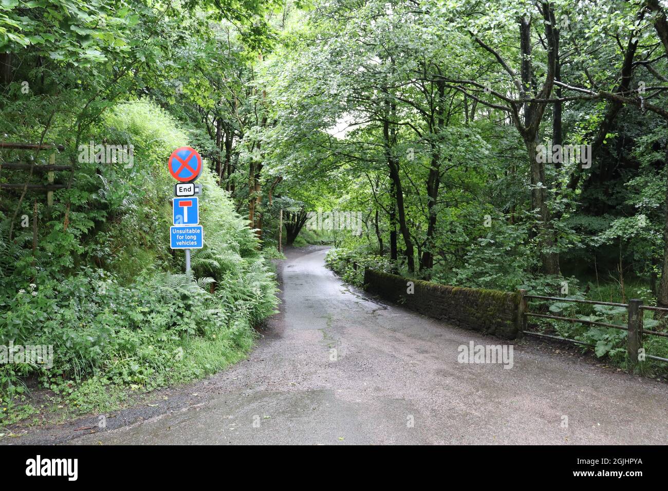 Sweeping lane through Edale, Peak District, UK Stock Photo