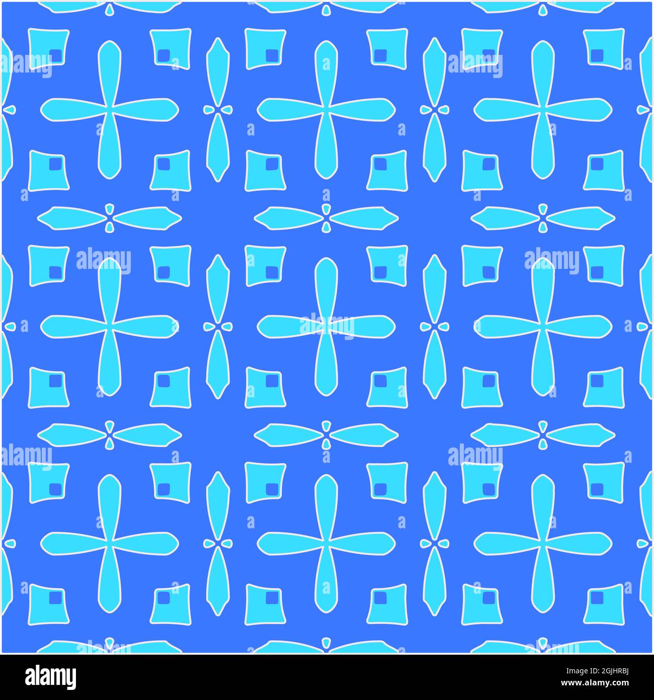 Geometric vector pattern with azure and blue color. simple ornament for ...
