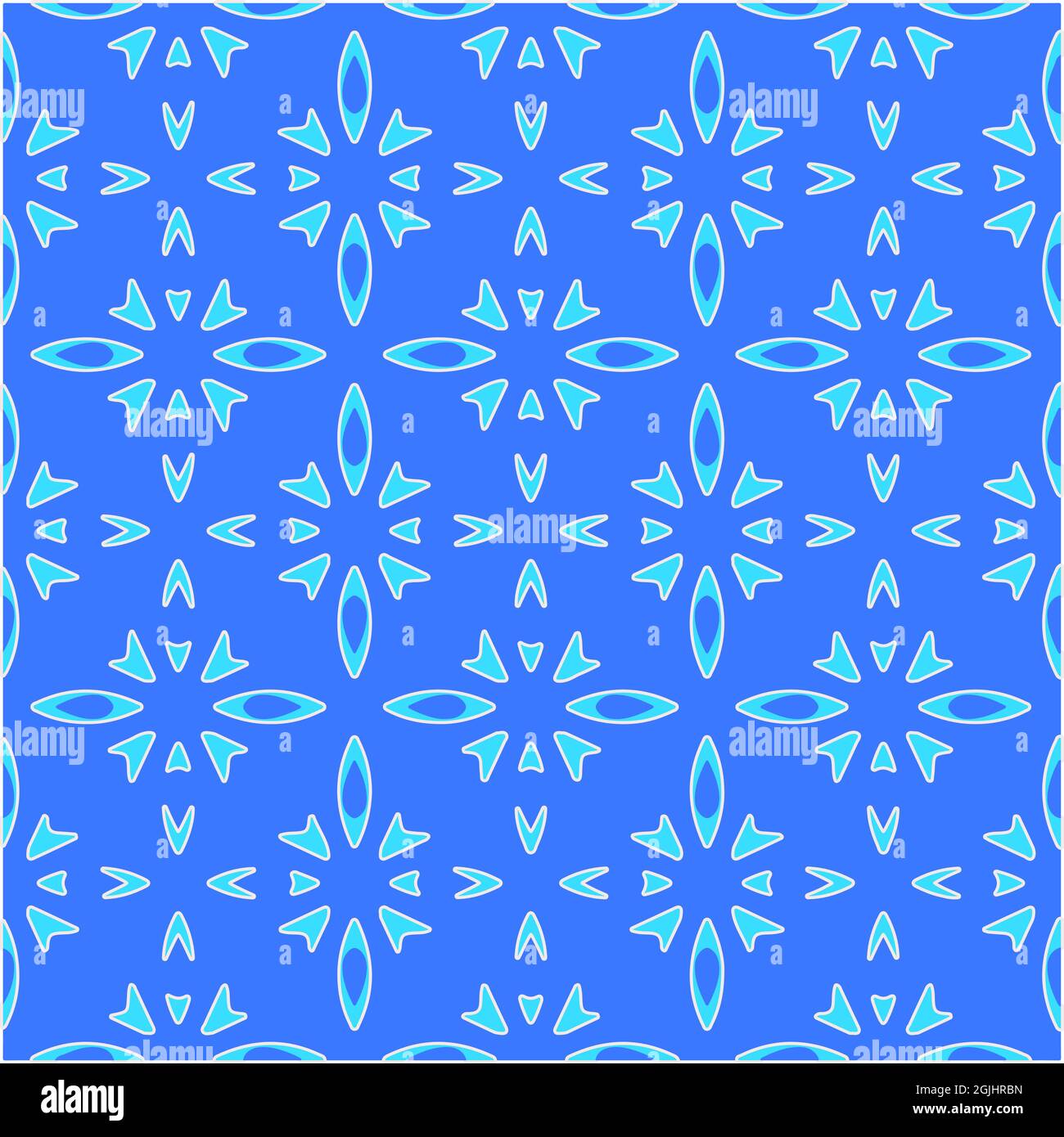 Geometric vector pattern with azure and blue color. simple ornament for ...