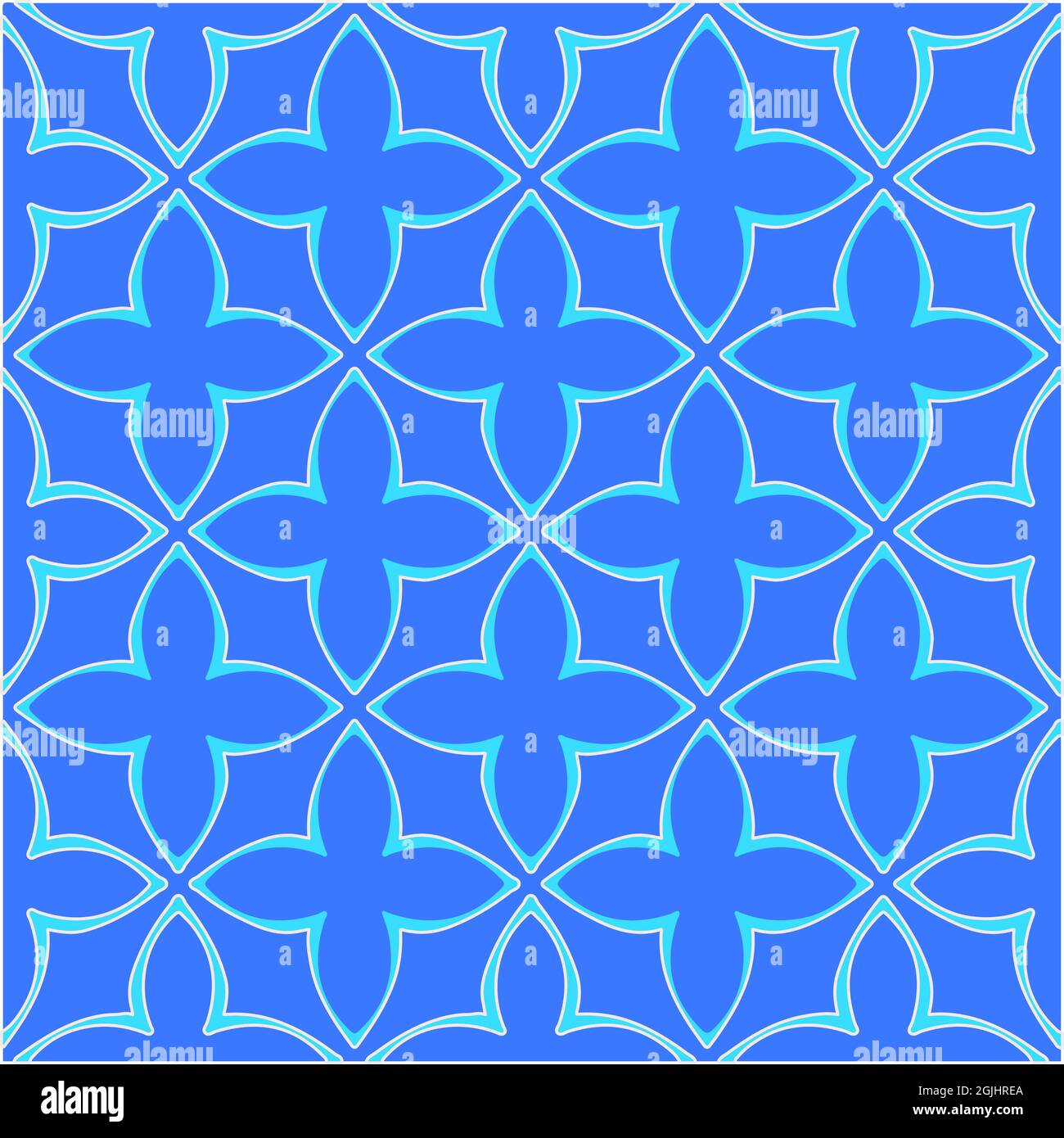 Geometric vector pattern with azure and blue color. simple ornament for ...