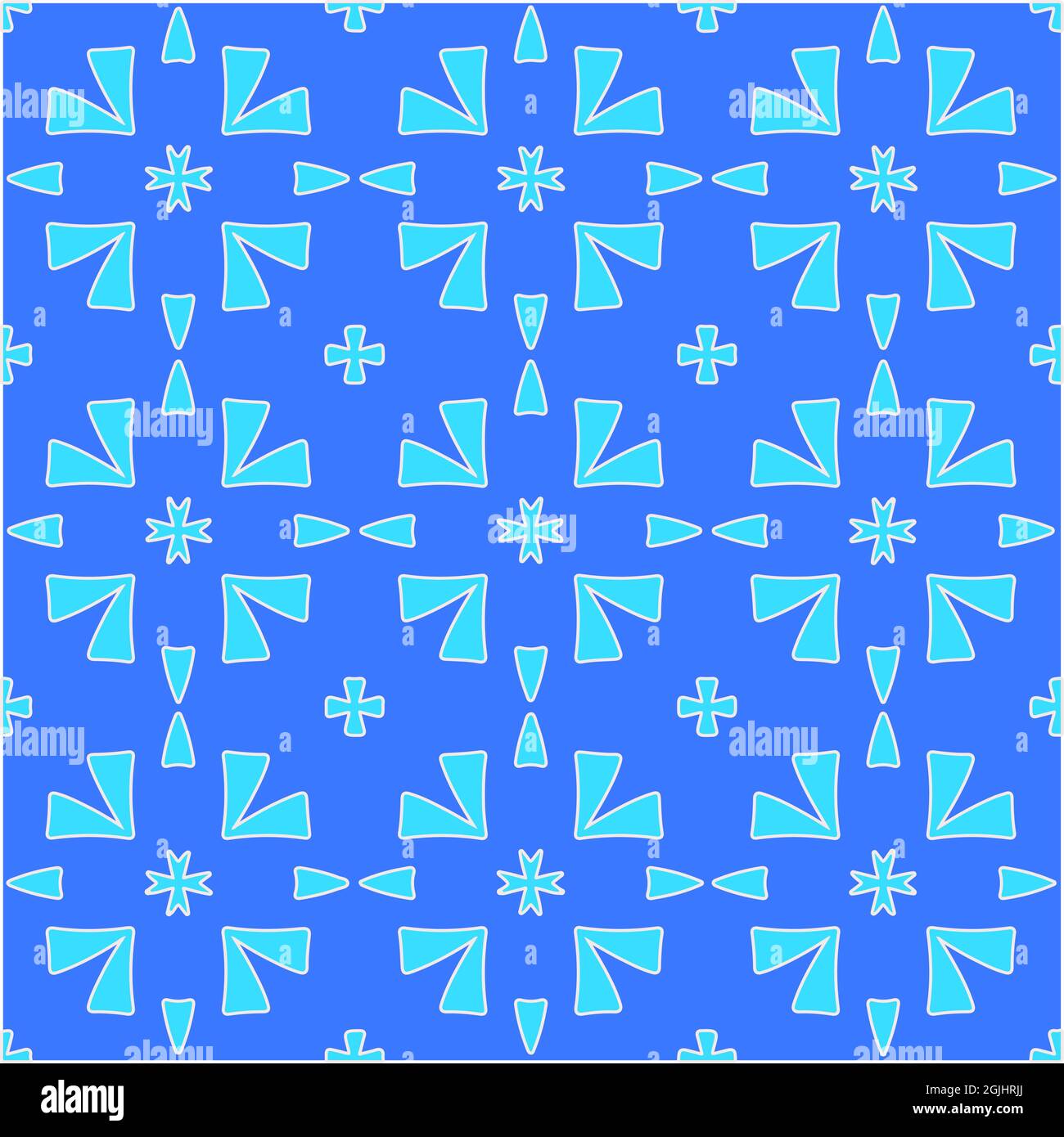 Geometric vector pattern with azure and blue color. simple ornament for ...