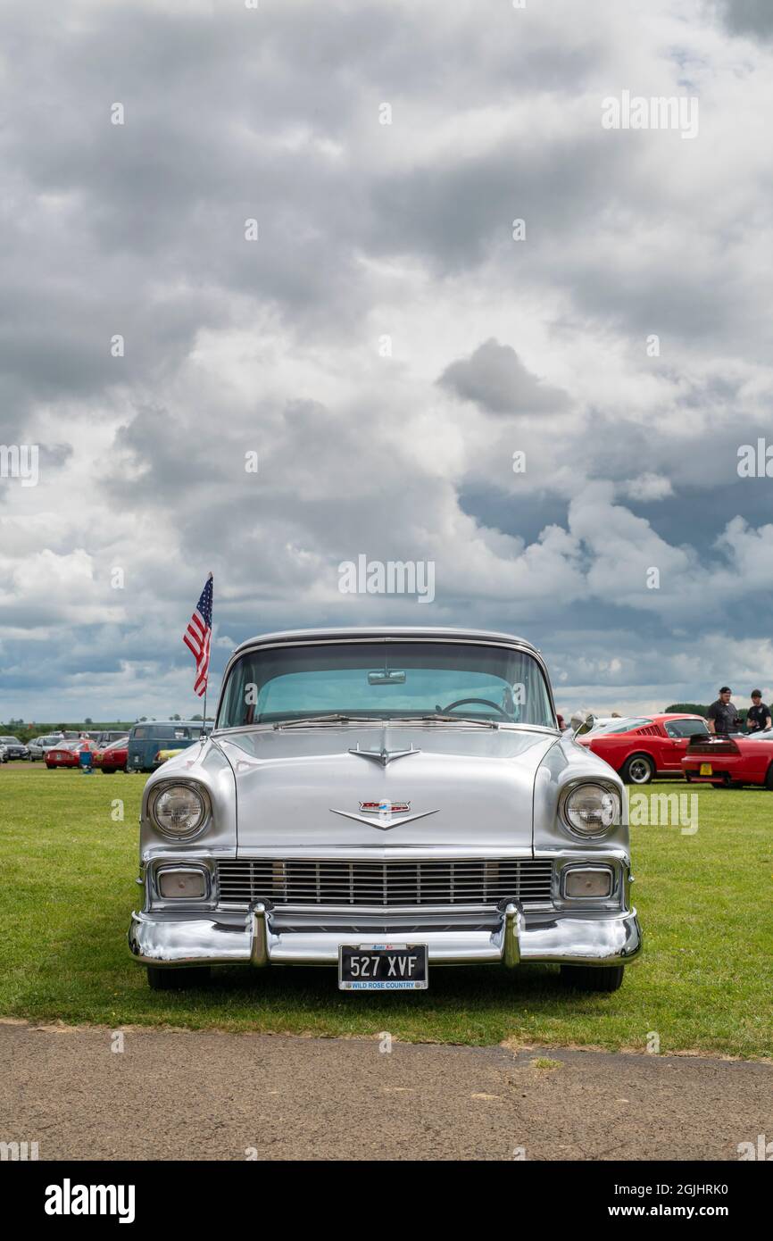 1956 Chevrolet Bel Air. Bicester heritage centre sunday scramble event. Bicester, Oxfordshire, England Stock Photo