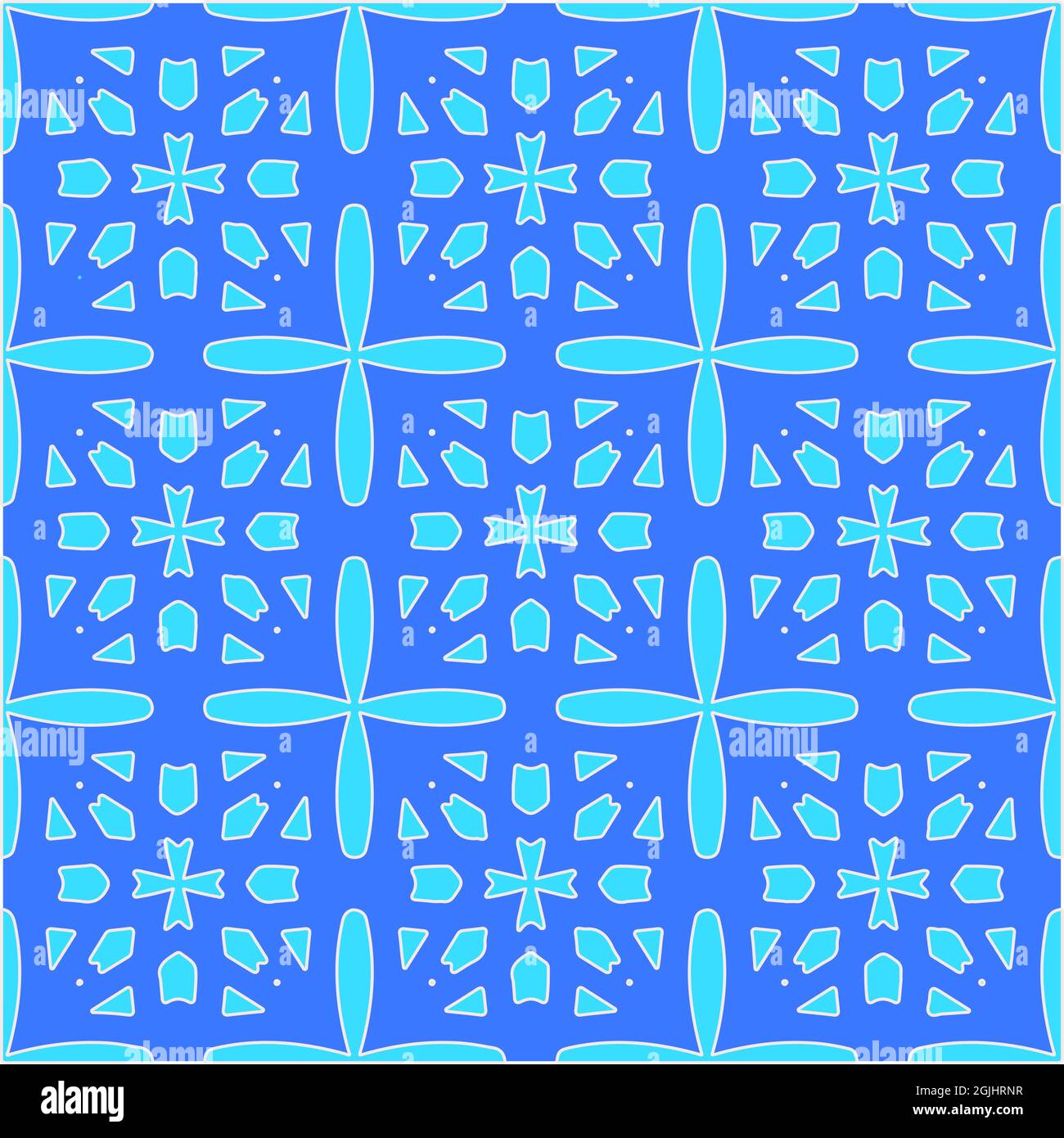 Geometric vector pattern with azure and blue color. simple ornament for ...