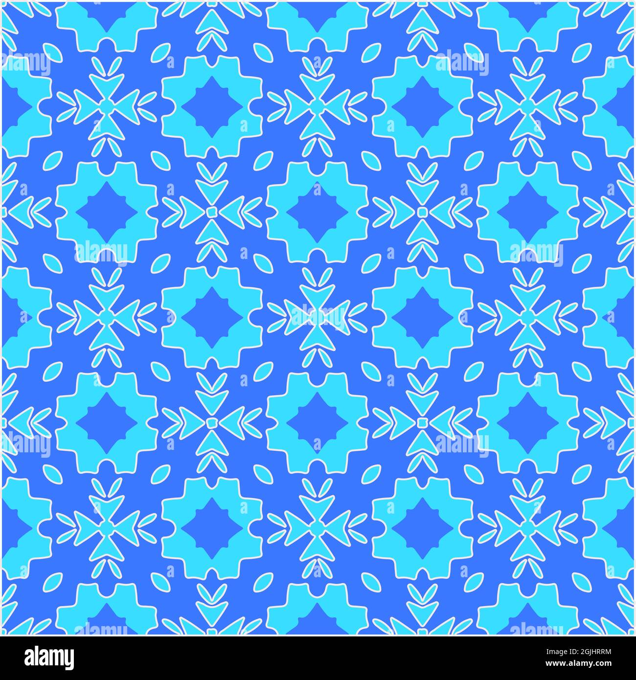 Geometric vector pattern with azure and blue color. simple ornament for ...