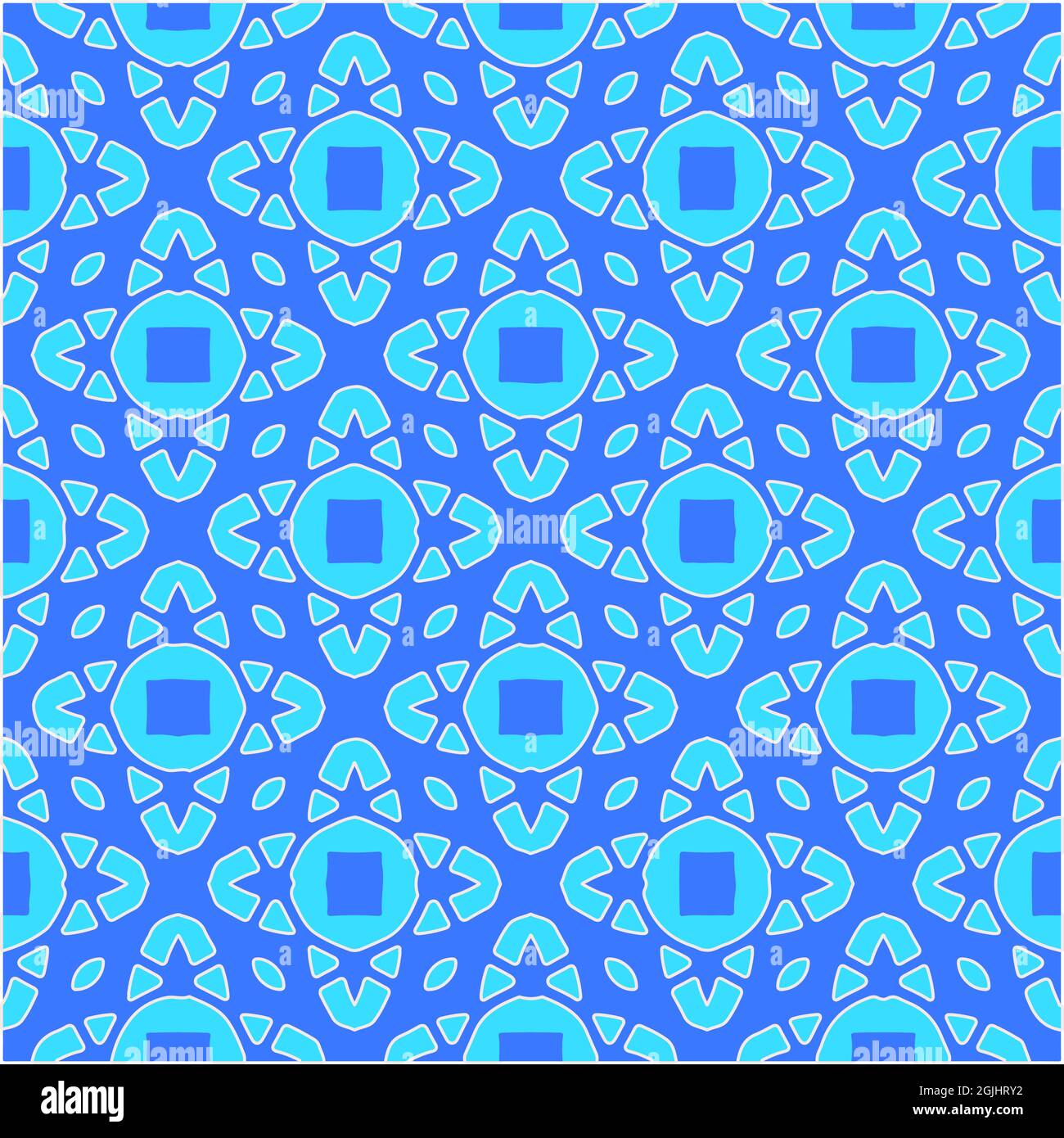 Geometric vector pattern with azure and blue color. simple ornament for ...