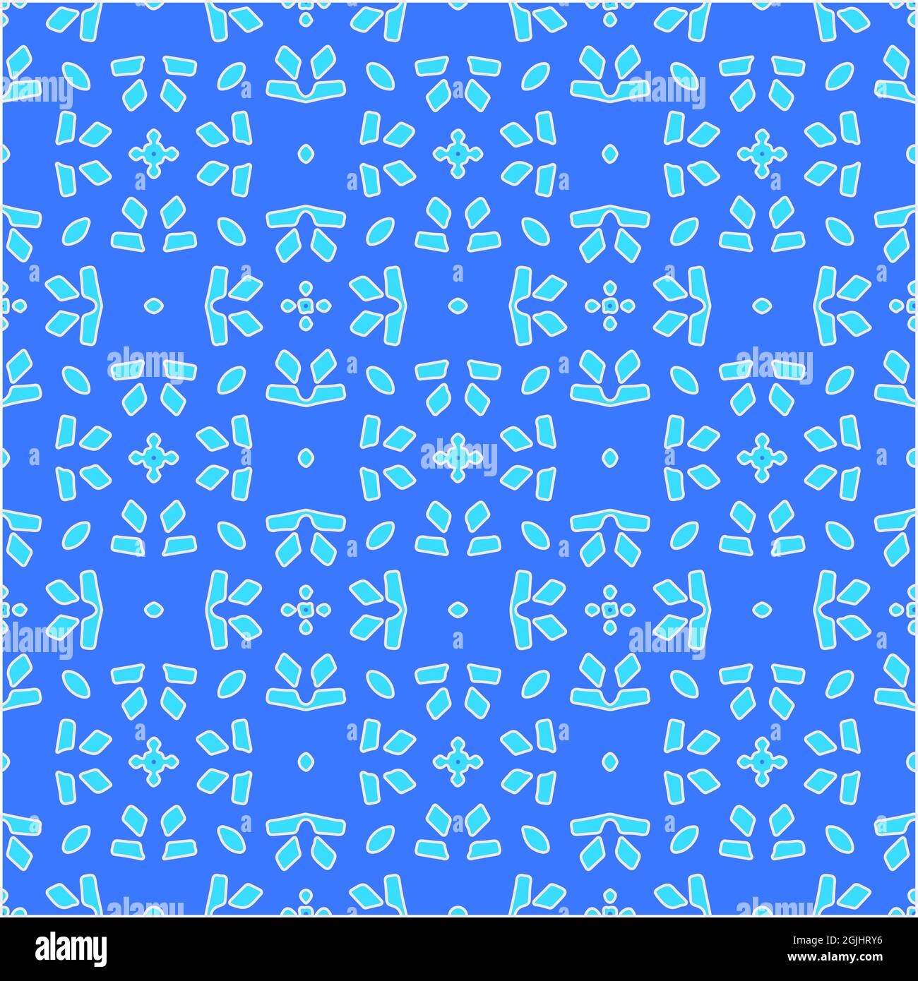 Geometric vector pattern with azure and blue color. simple ornament for ...