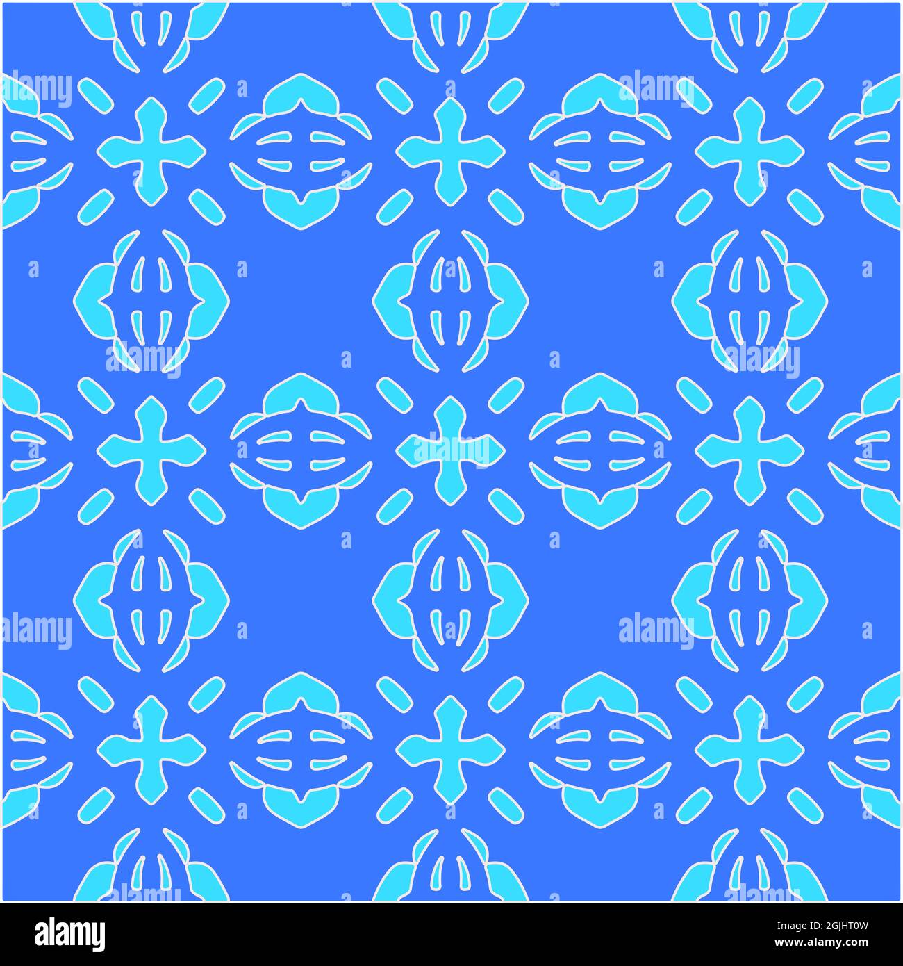 Geometric vector pattern with azure and blue color. simple ornament for ...