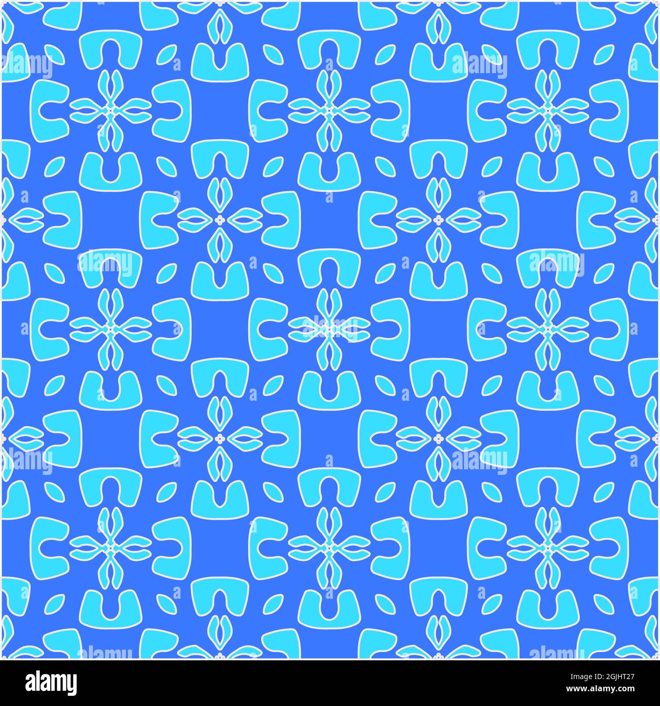 Geometric vector pattern with azure and blue color. simple ornament for ...
