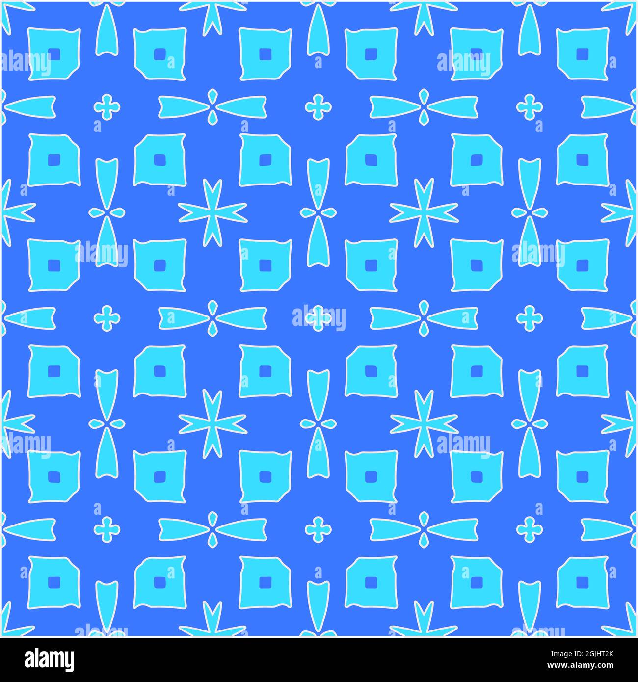 Geometric vector pattern with azure and blue color. simple ornament for ...