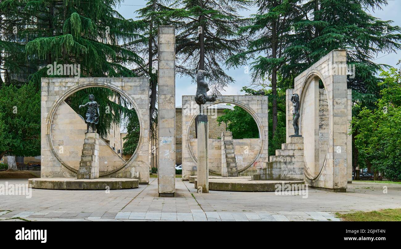 Glory to Labour Monument in Kutaisi, Georgia Stock Photo
