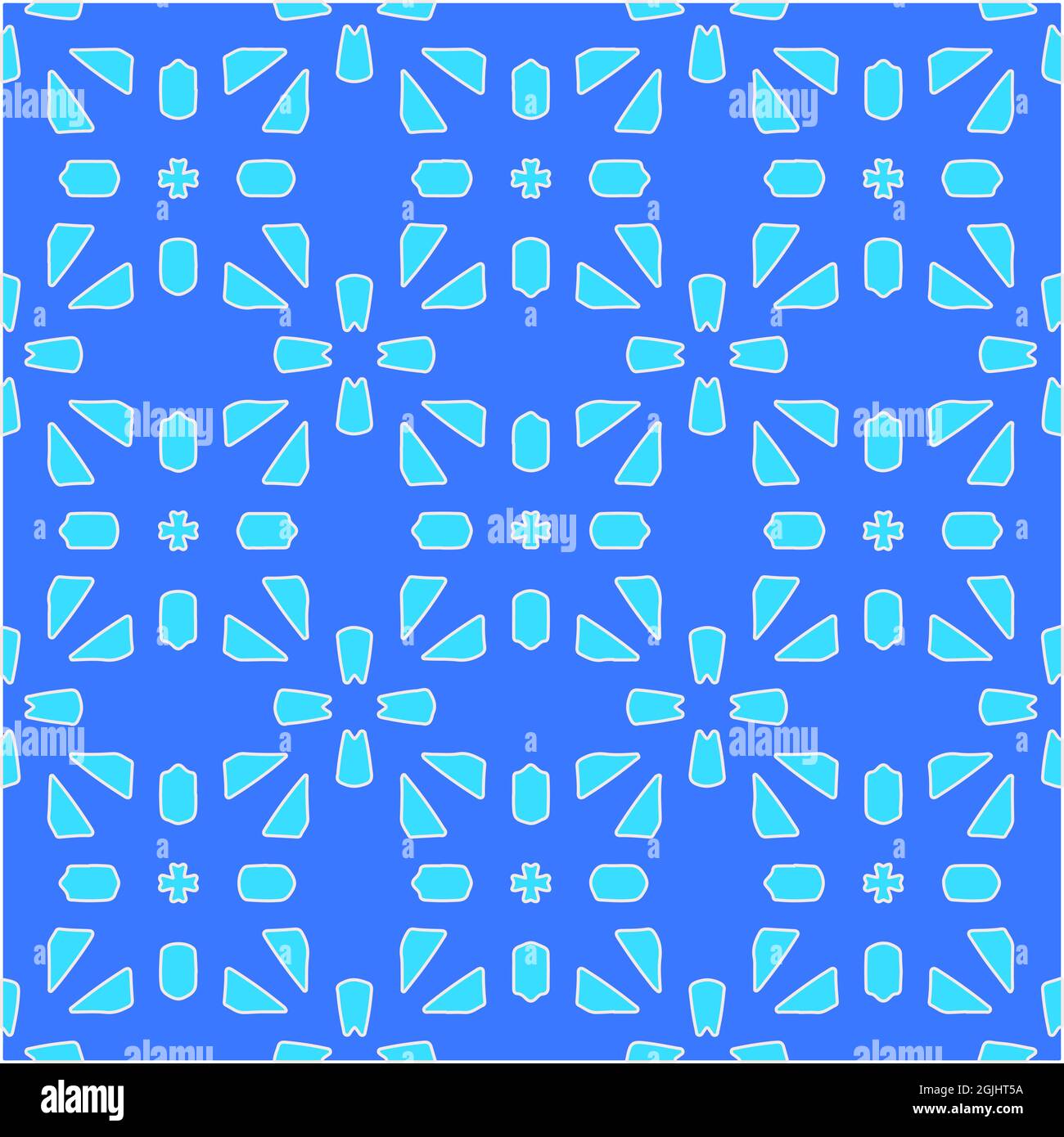 Geometric vector pattern with azure and blue color. simple ornament for ...
