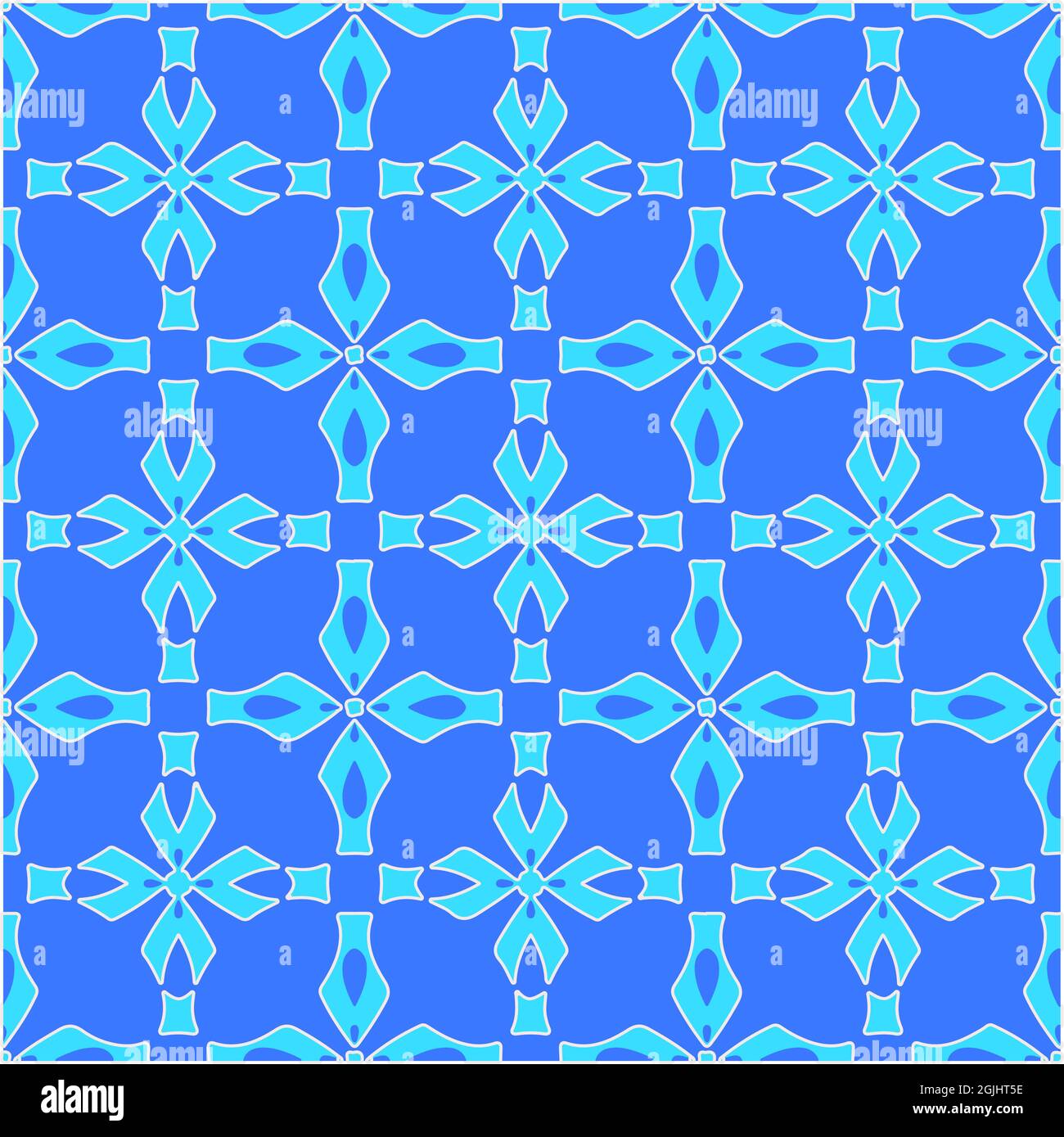 Geometric vector pattern with azure and blue color. simple ornament for ...