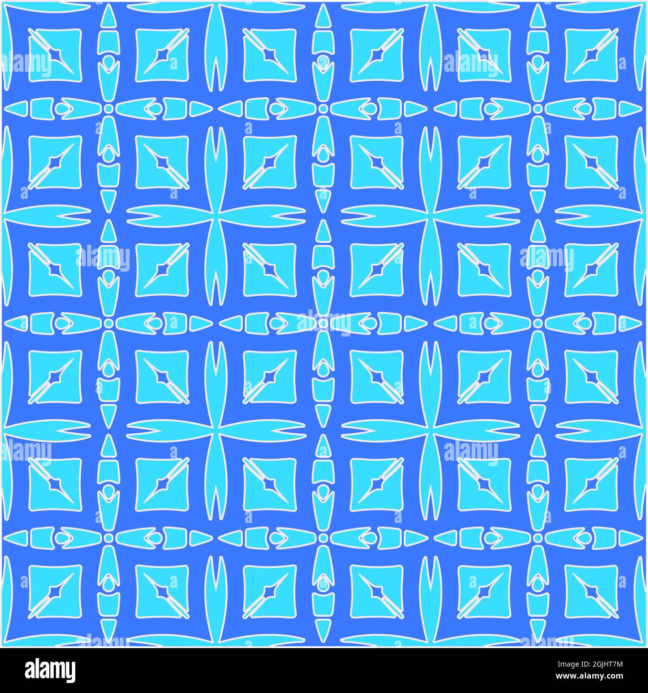 Geometric vector pattern with azure and blue color. simple ornament for ...