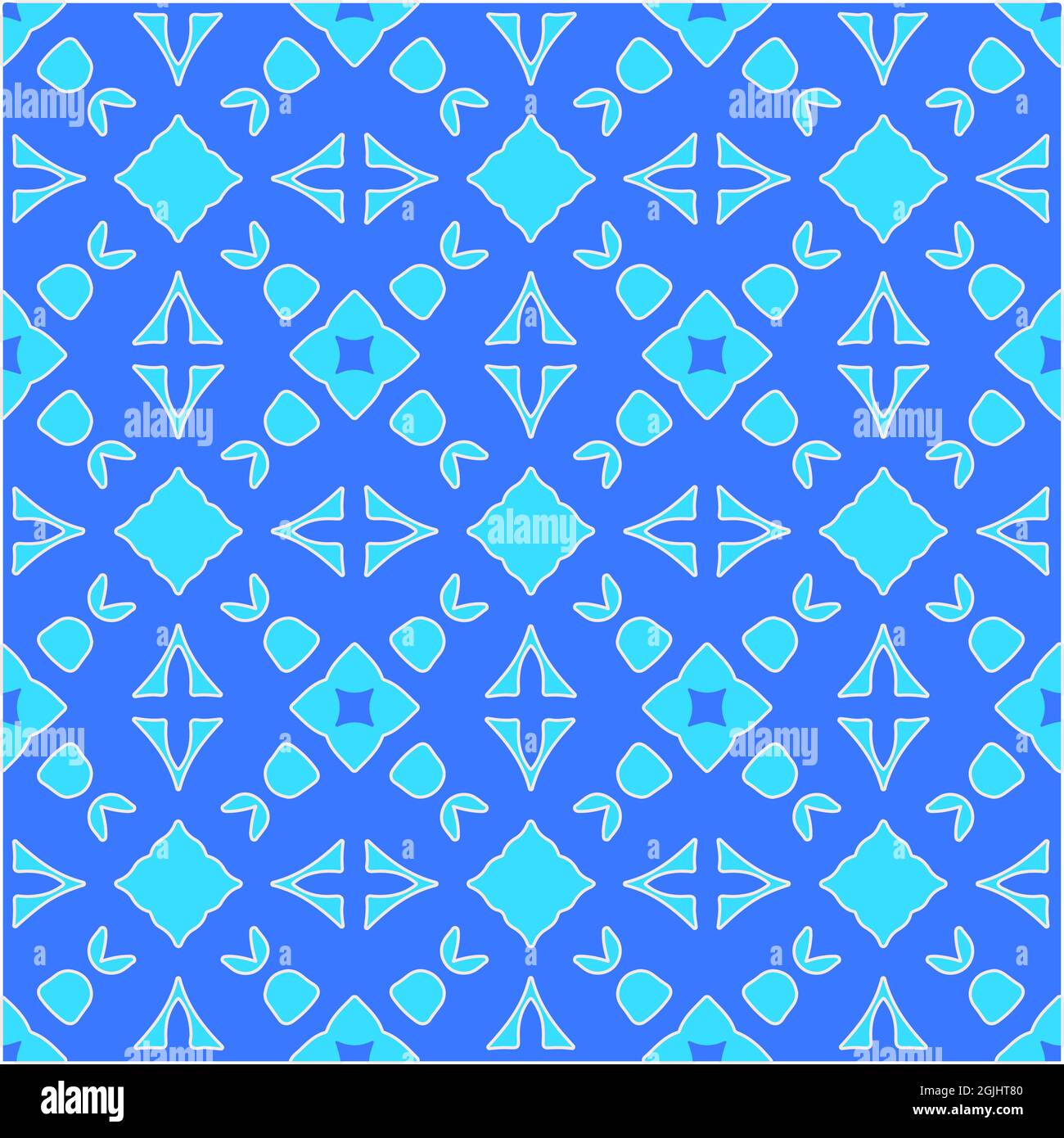 Geometric vector pattern with azure and blue color. simple ornament for ...