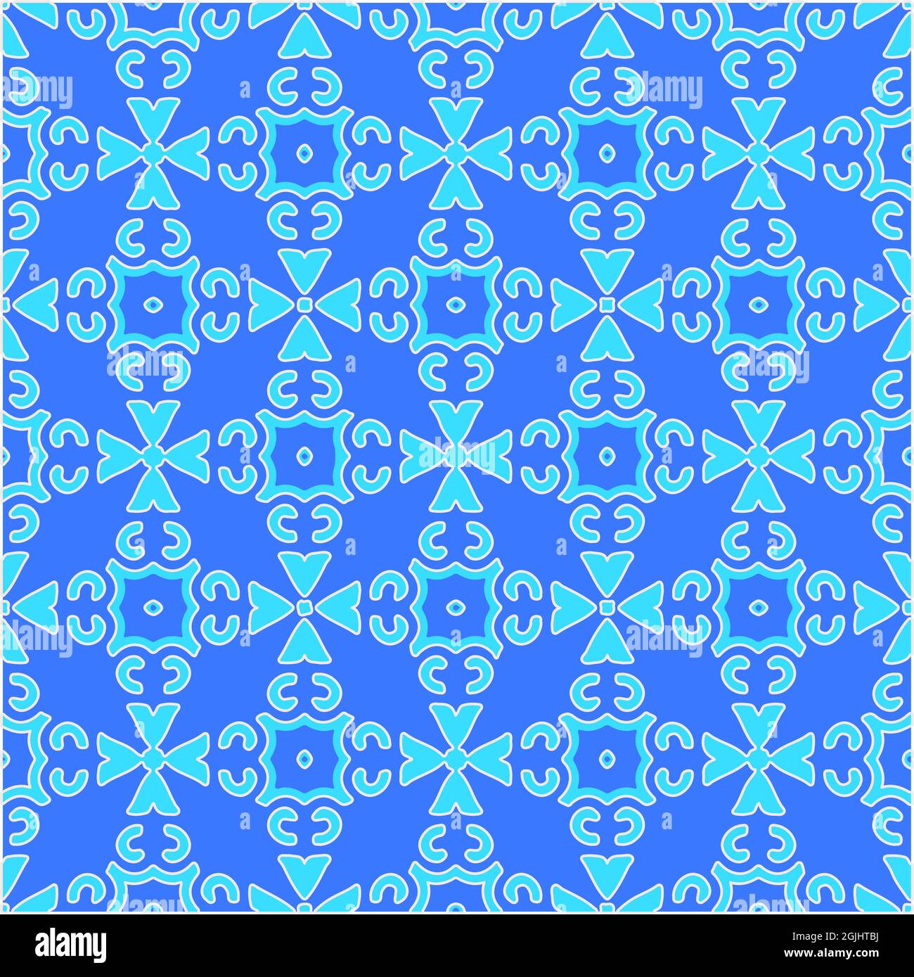 Geometric vector pattern with azure and blue color. simple ornament for ...