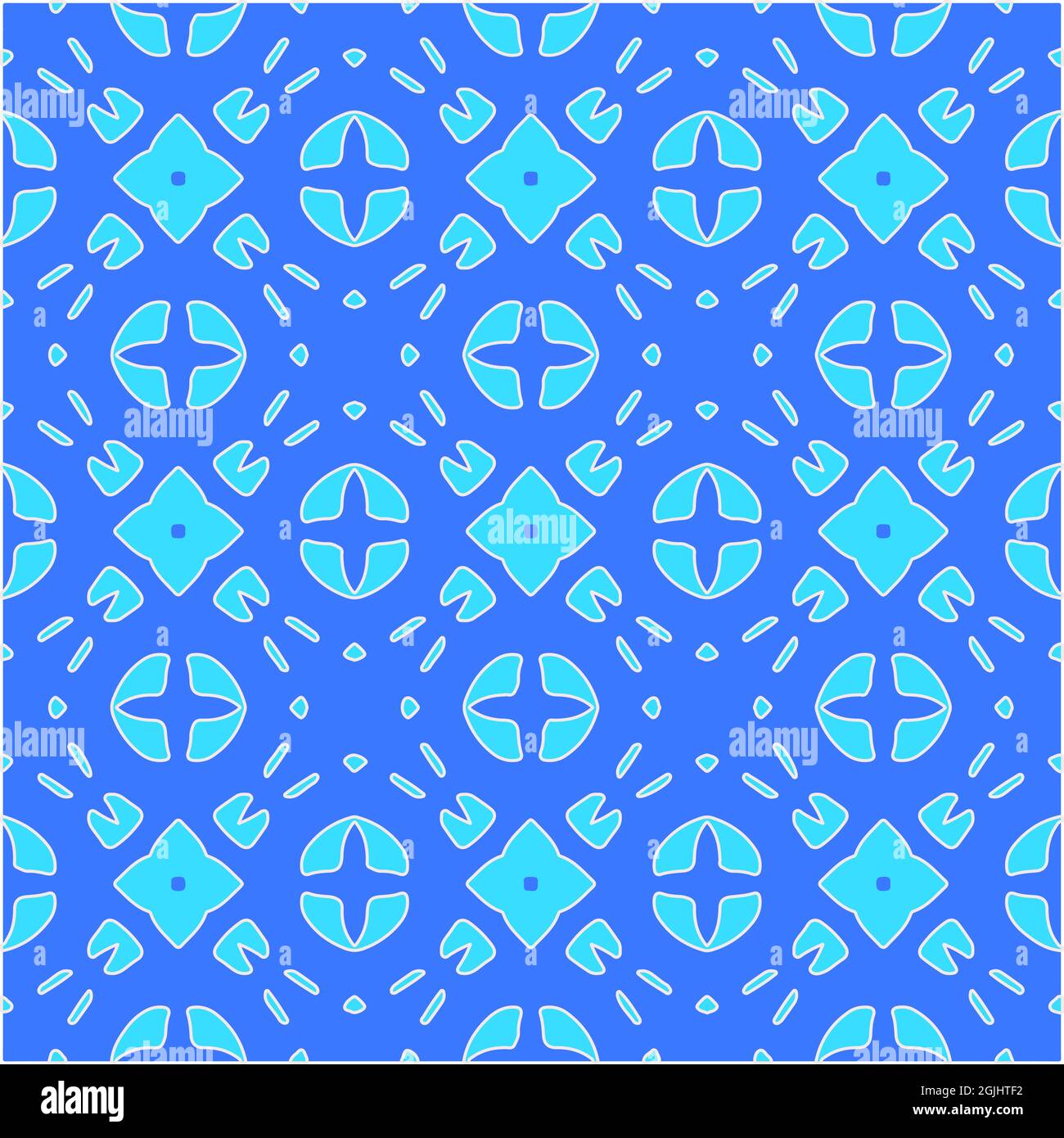 Geometric vector pattern with azure and blue color. simple ornament for ...