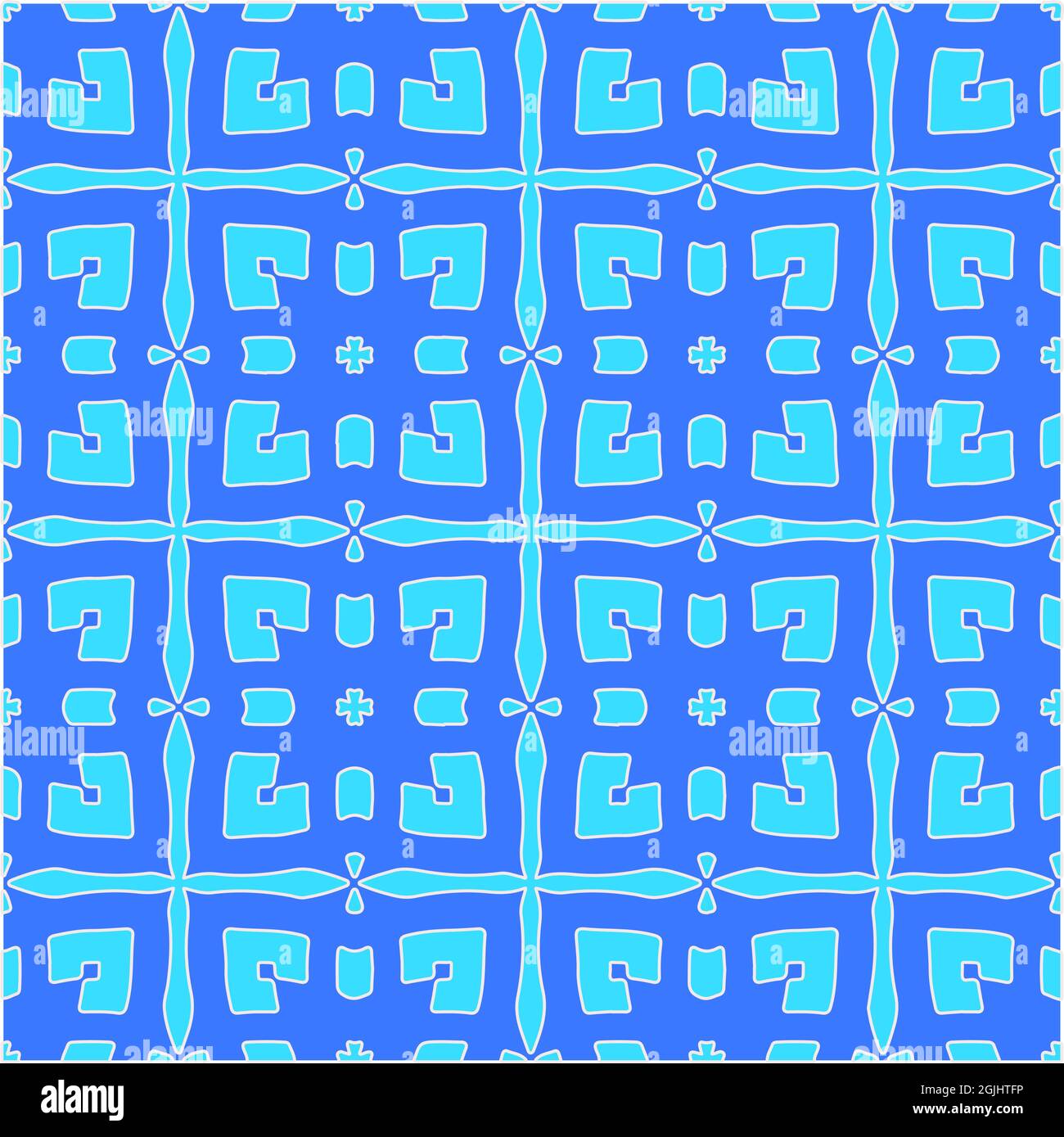 Geometric vector pattern with azure and blue color. simple ornament for ...