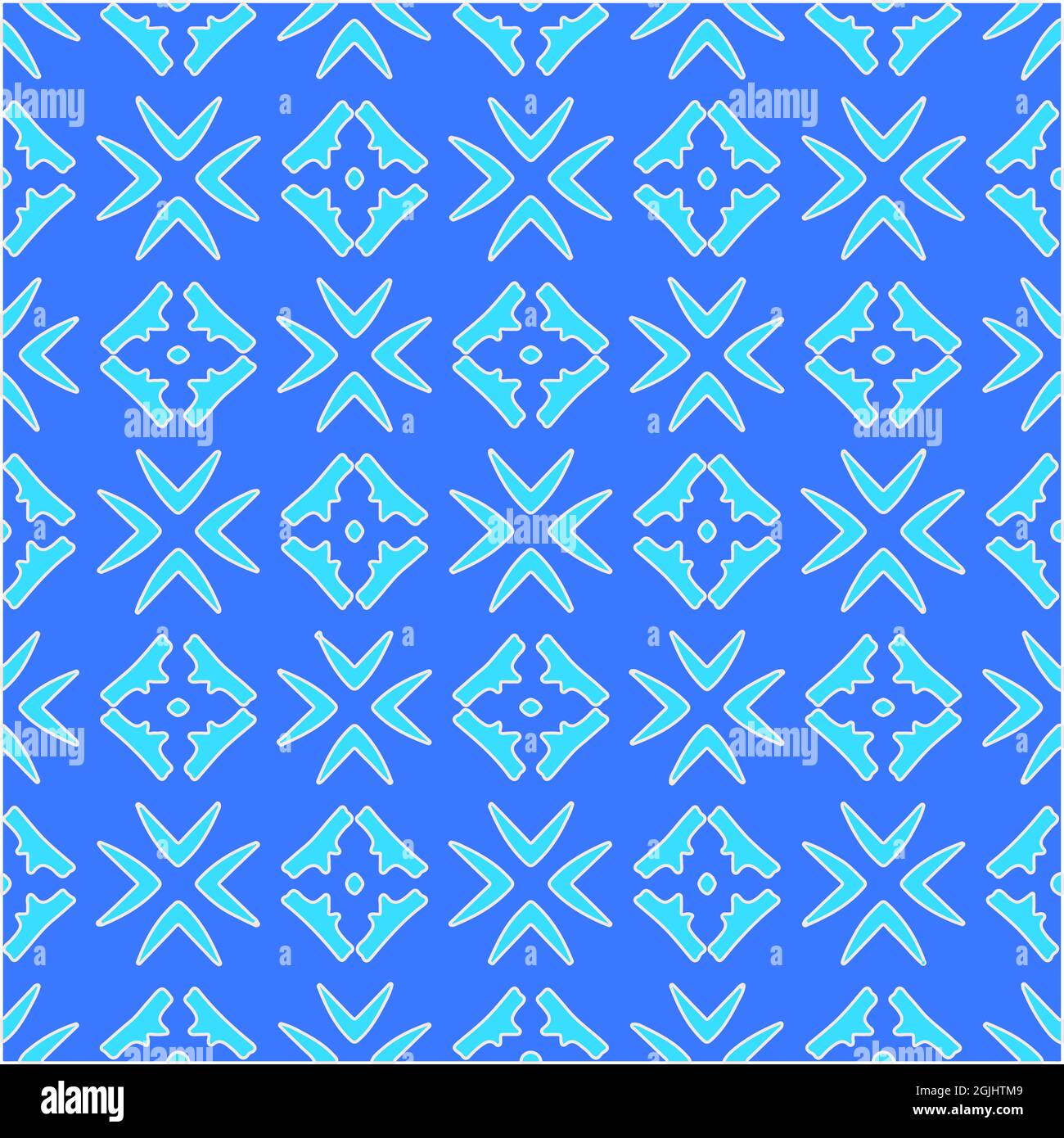 Geometric vector pattern with azure and blue color. simple ornament for ...