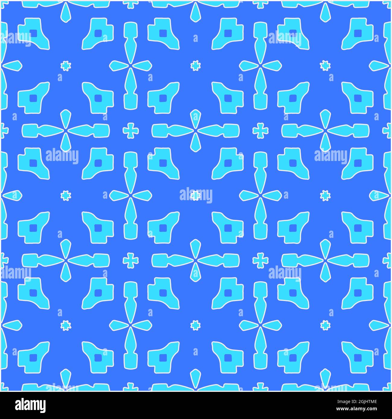Geometric vector pattern with azure and blue color. simple ornament for ...