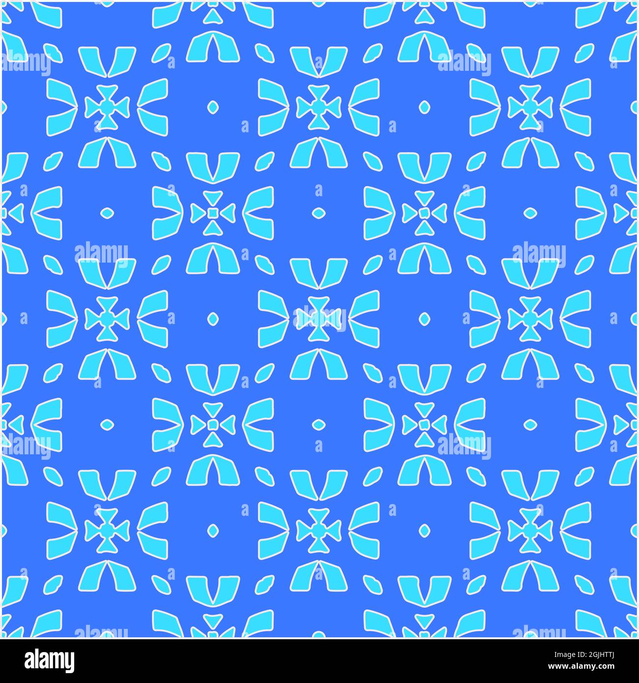 Geometric vector pattern with azure and blue color. simple ornament for ...