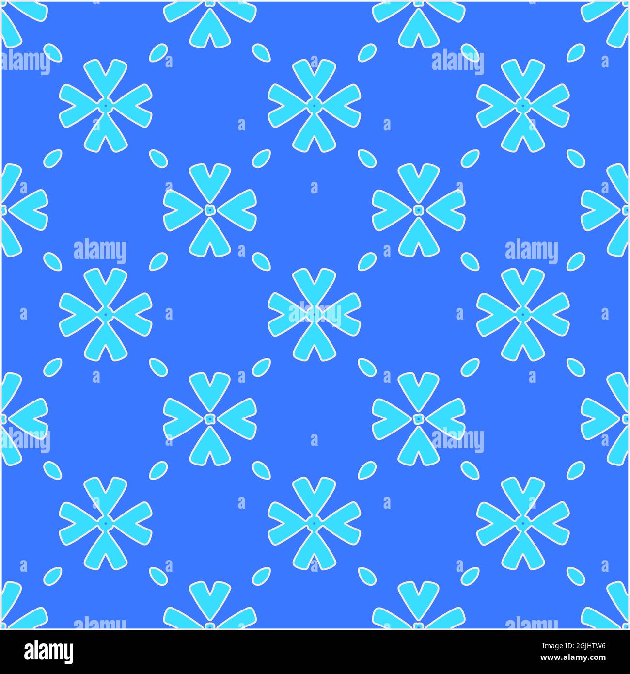 Geometric vector pattern with azure and blue color. simple ornament for ...