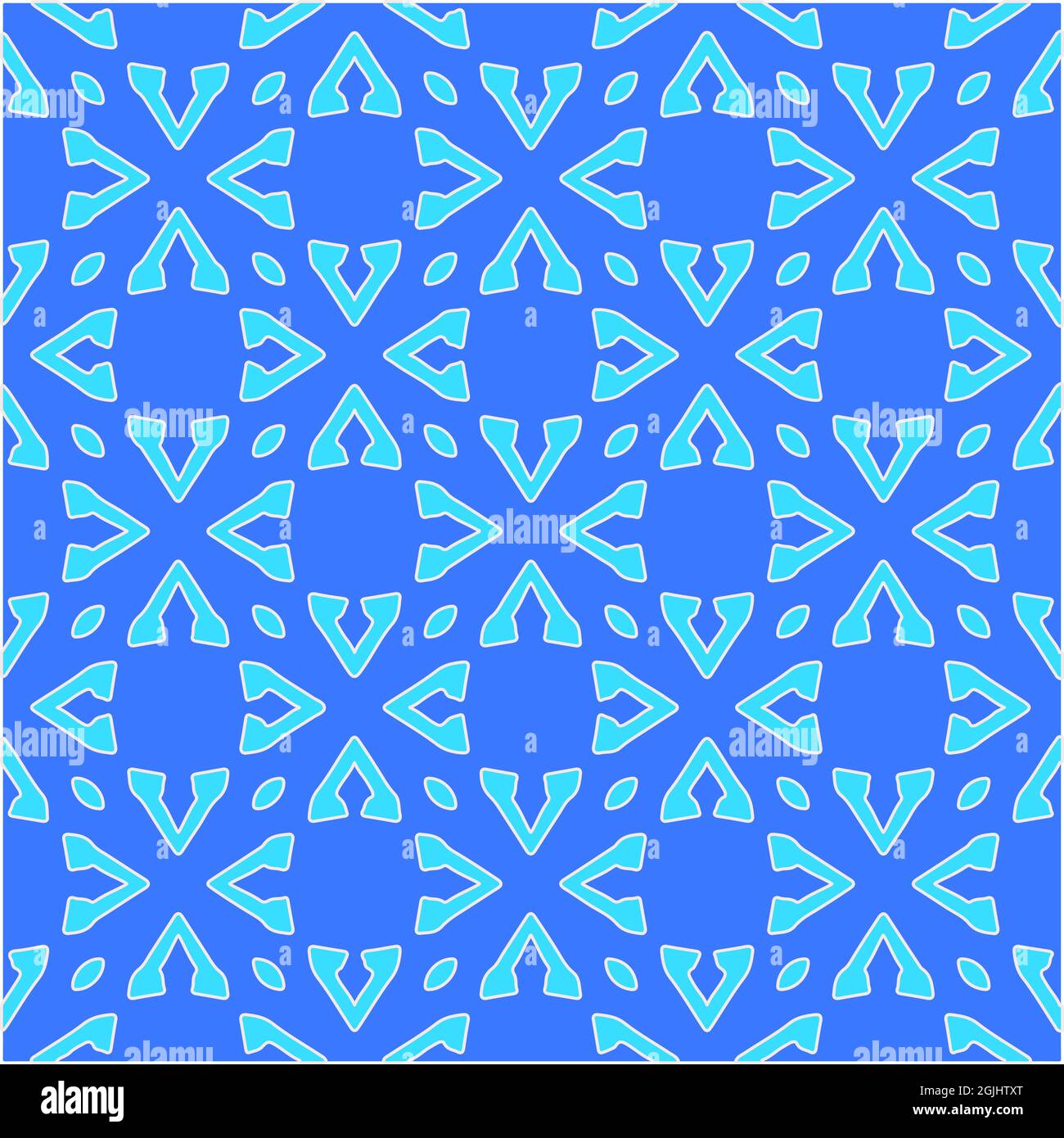 Geometric vector pattern with azure and blue color. simple ornament for ...