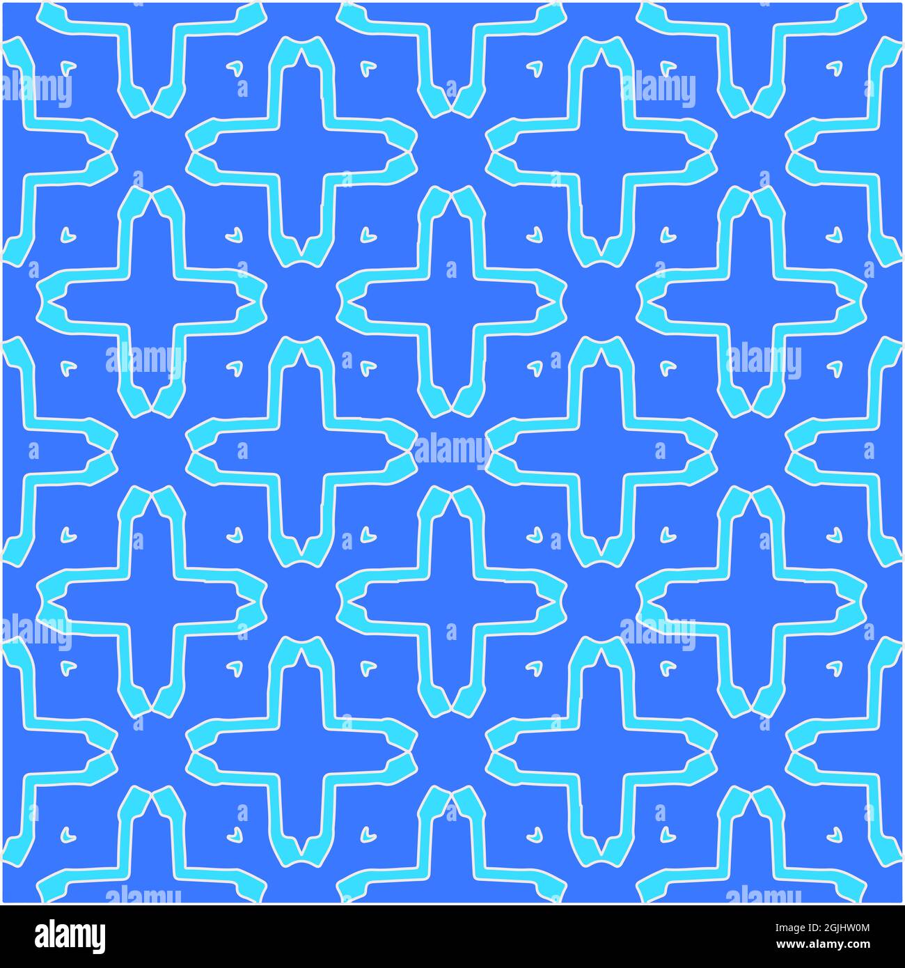 Geometric vector pattern with azure and blue color. simple ornament for ...