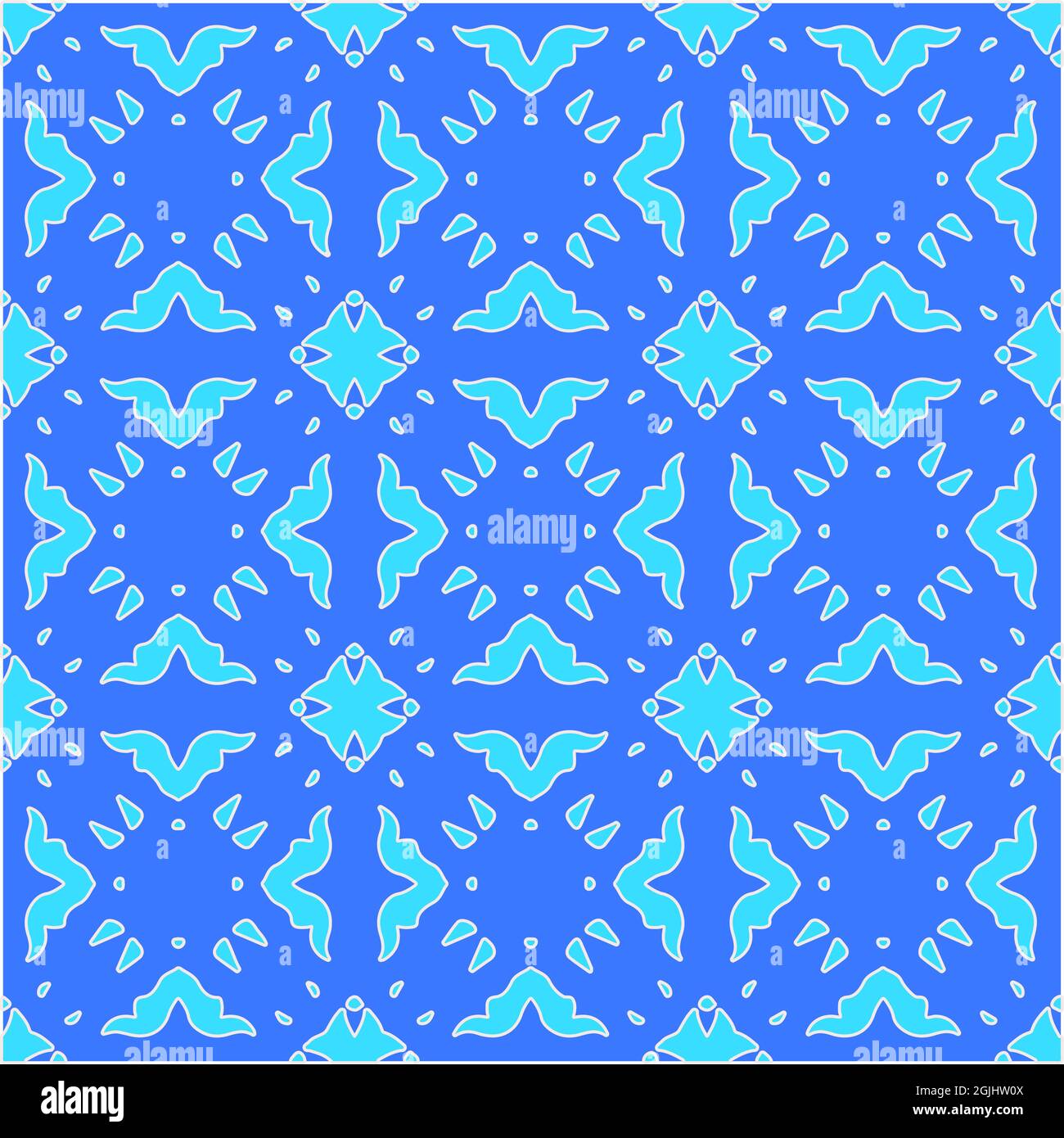 Geometric vector pattern with azure and blue color. simple ornament for ...