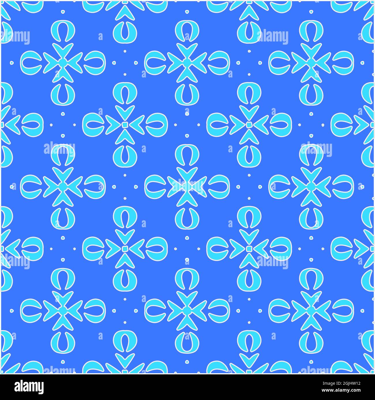 Geometric vector pattern with azure and blue color. simple ornament for ...