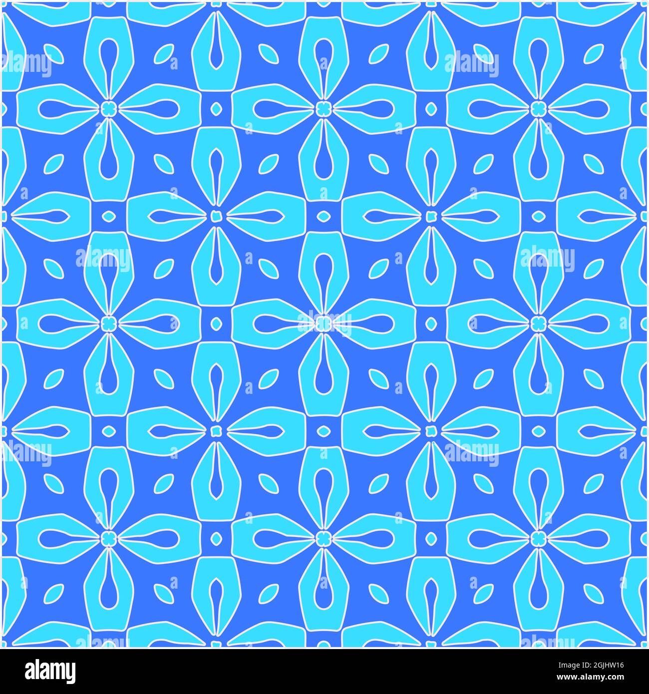 Geometric vector pattern with azure and blue color. simple ornament for ...