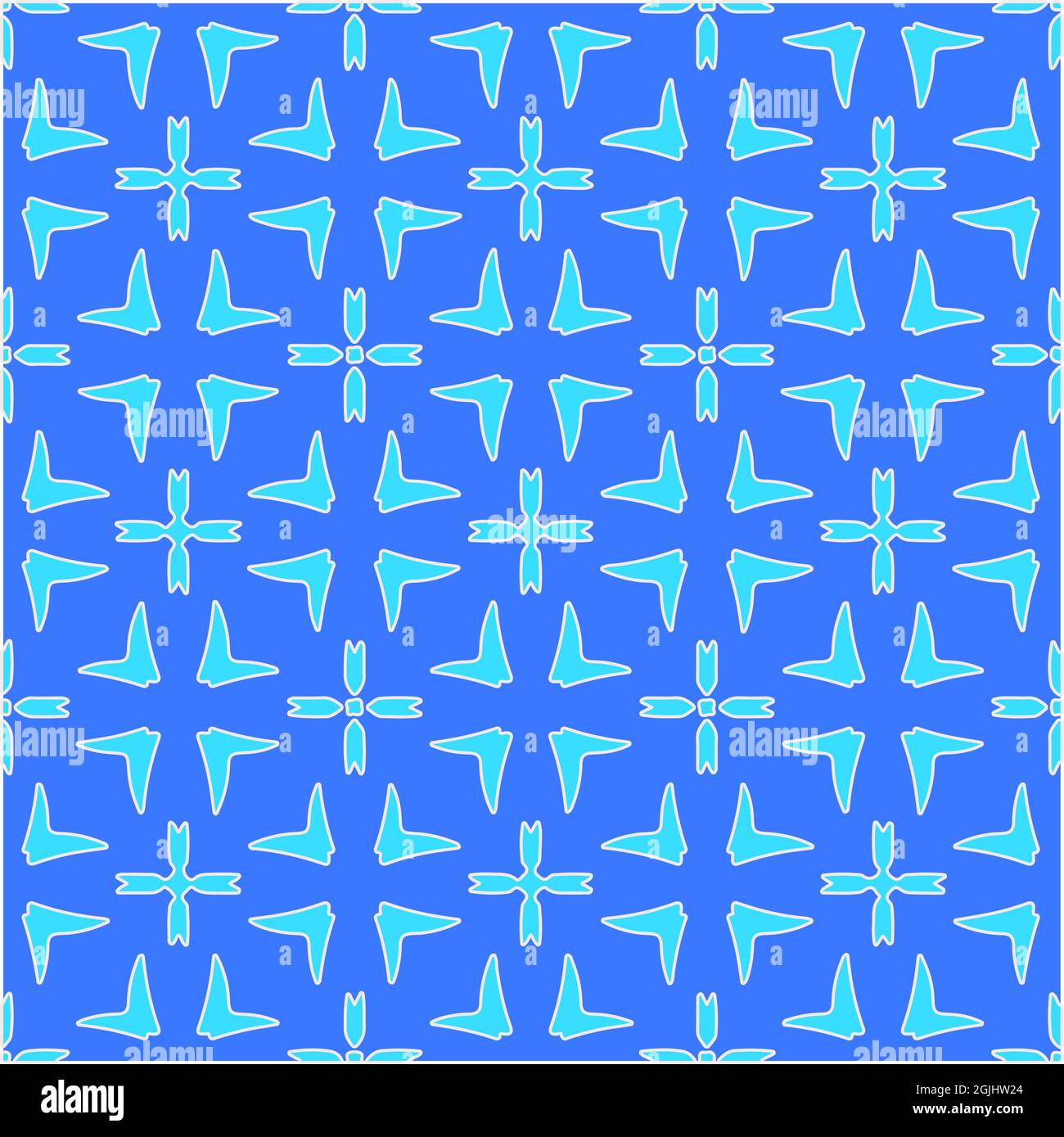 Geometric vector pattern with azure and blue color. simple ornament for ...