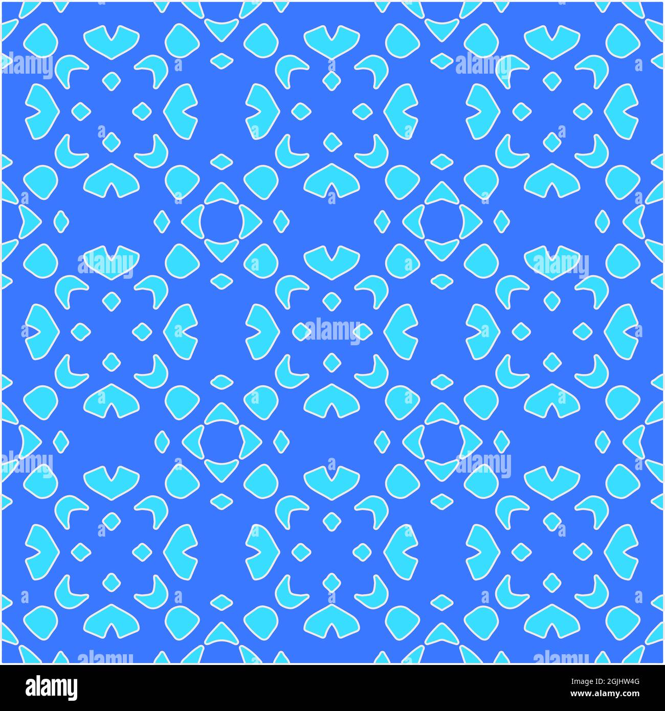 Geometric vector pattern with azure and blue color. simple ornament for ...