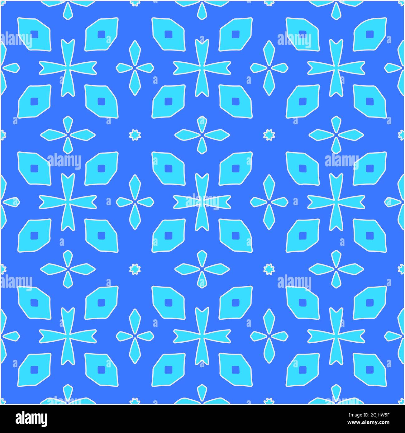 Geometric vector pattern with azure and blue color. simple ornament for ...