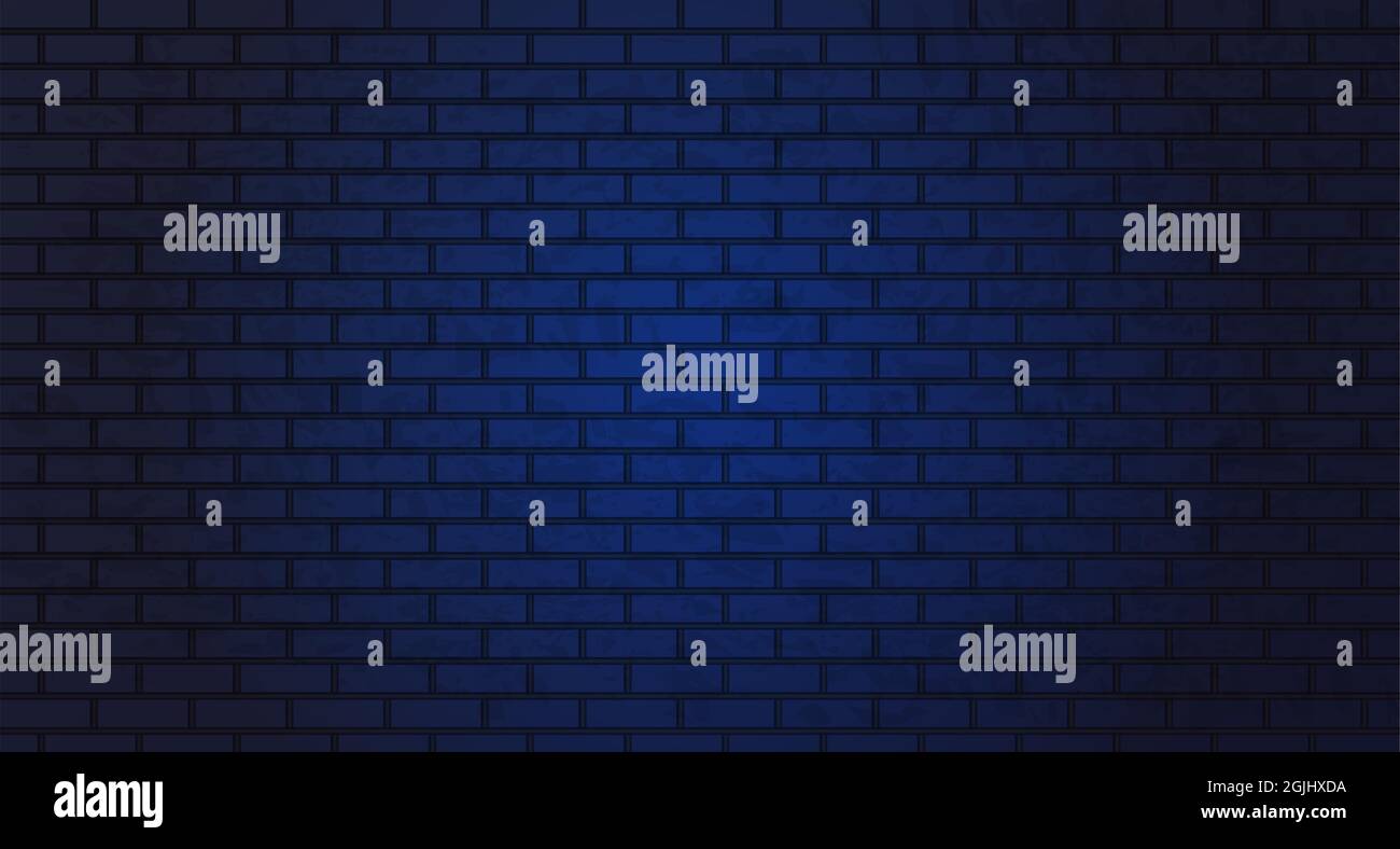 Nightly brick wall. Stock Vector