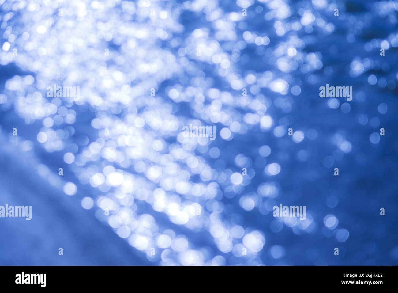 Blue water bokeh background Stock Photo