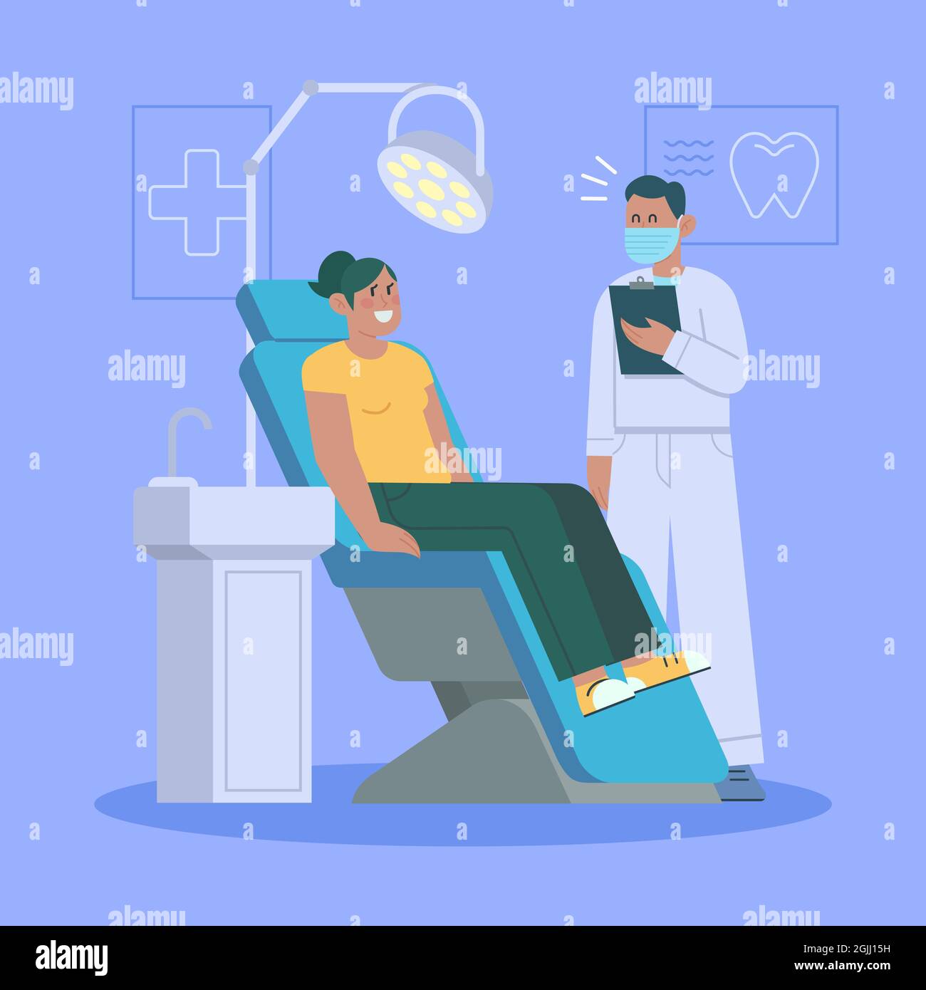 Flat dental care concept Vector illustration Stock Vector Image & Art ...