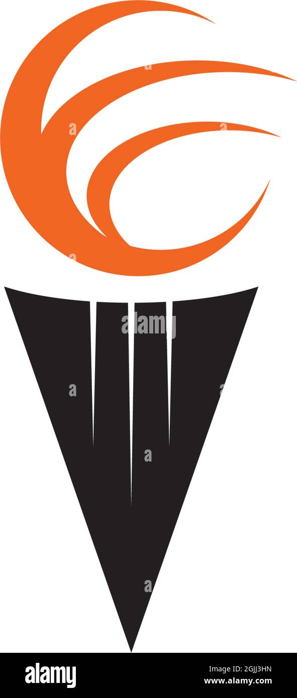 Torch logo design vector illustration template Stock Vector