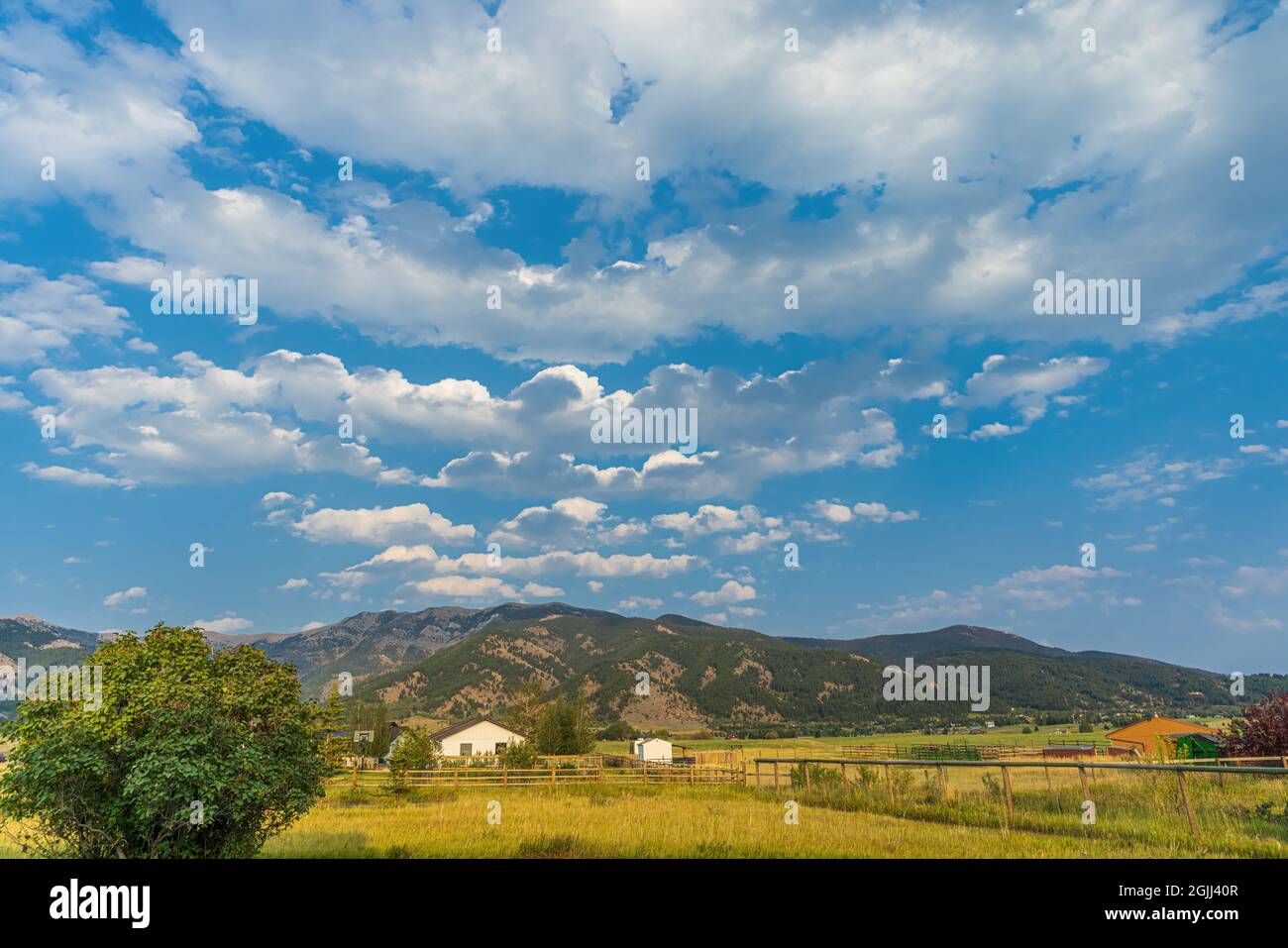 The hills of Bozeman, Montana Stock Photo