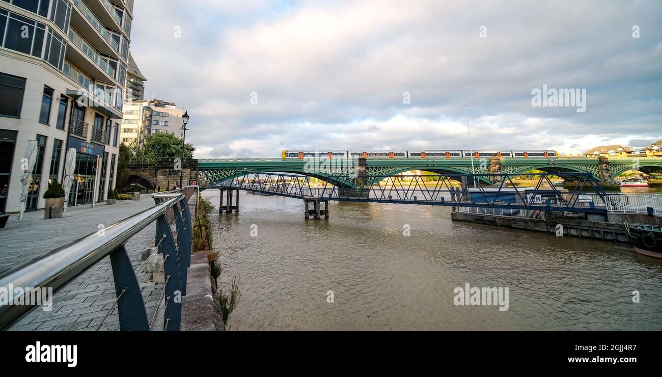 London September 2021 Imperial Wharf, riverside residential apartment