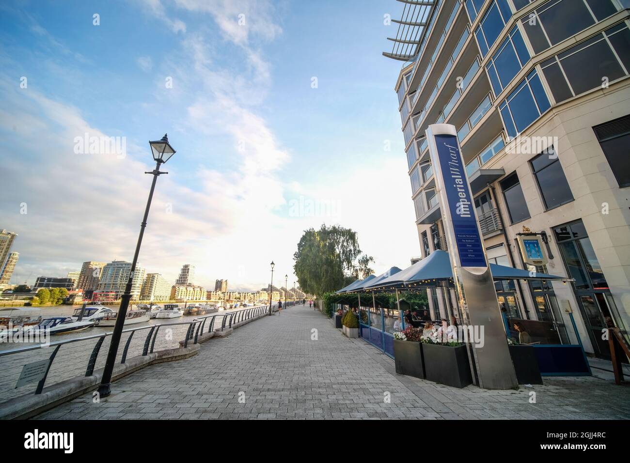 London September 2021 Imperial Wharf, riverside residential apartment