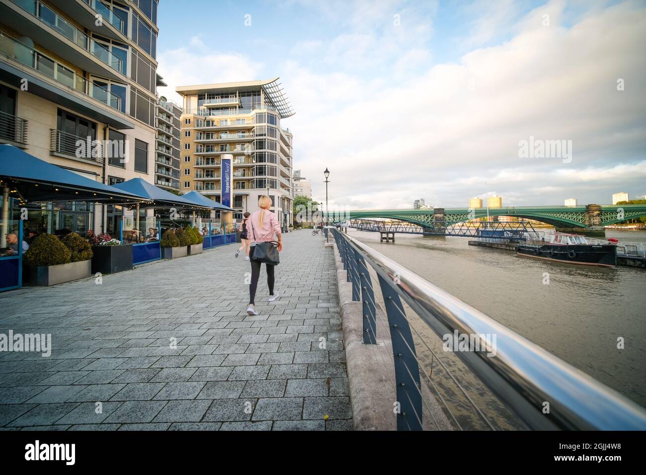 London September 2021 Imperial Wharf, riverside residential apartment